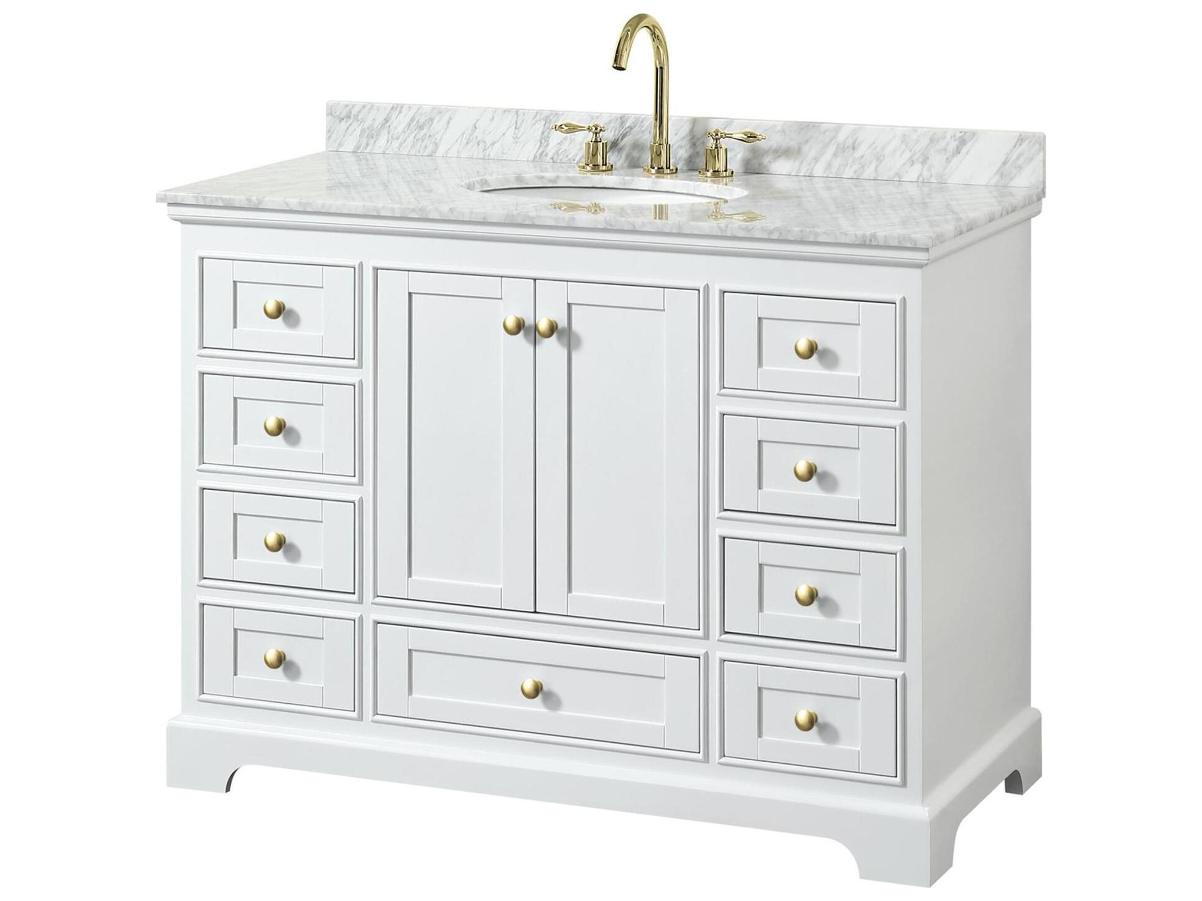Wyndham Collection Deborah 48" White Vanity