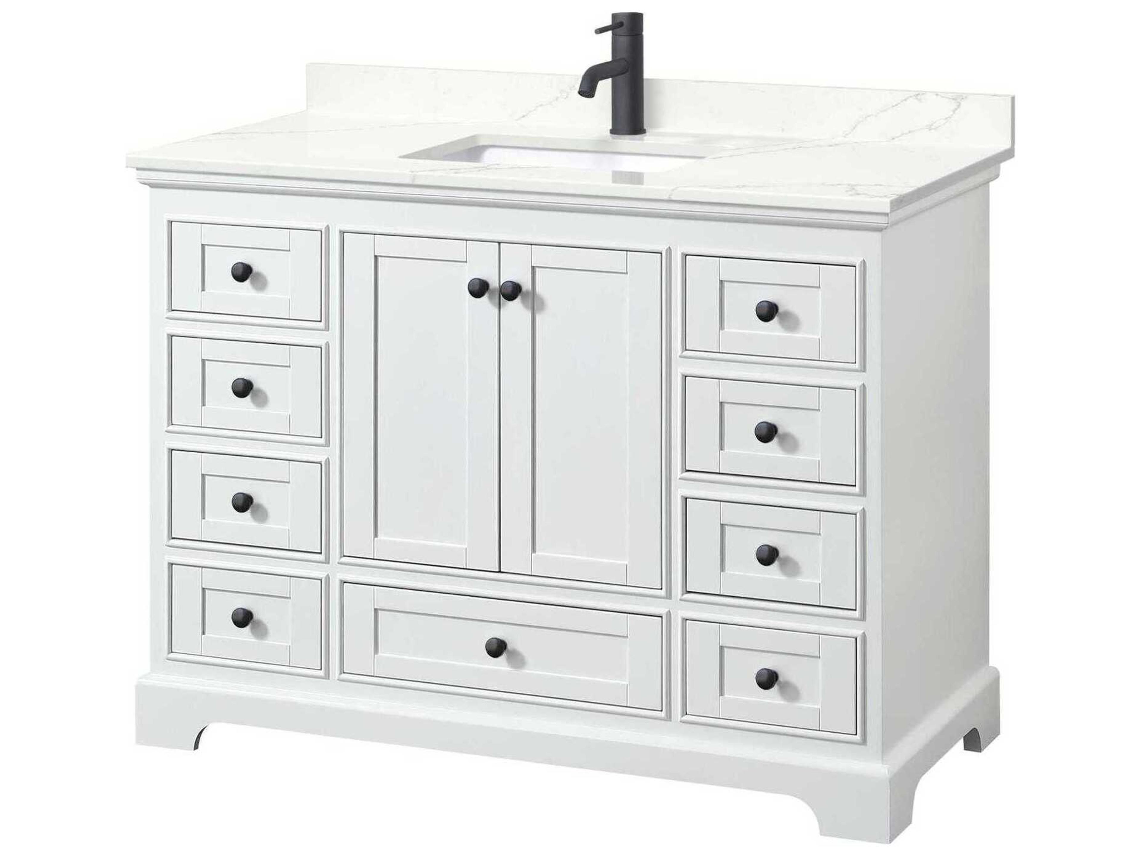 Deborah 48" White Vanity