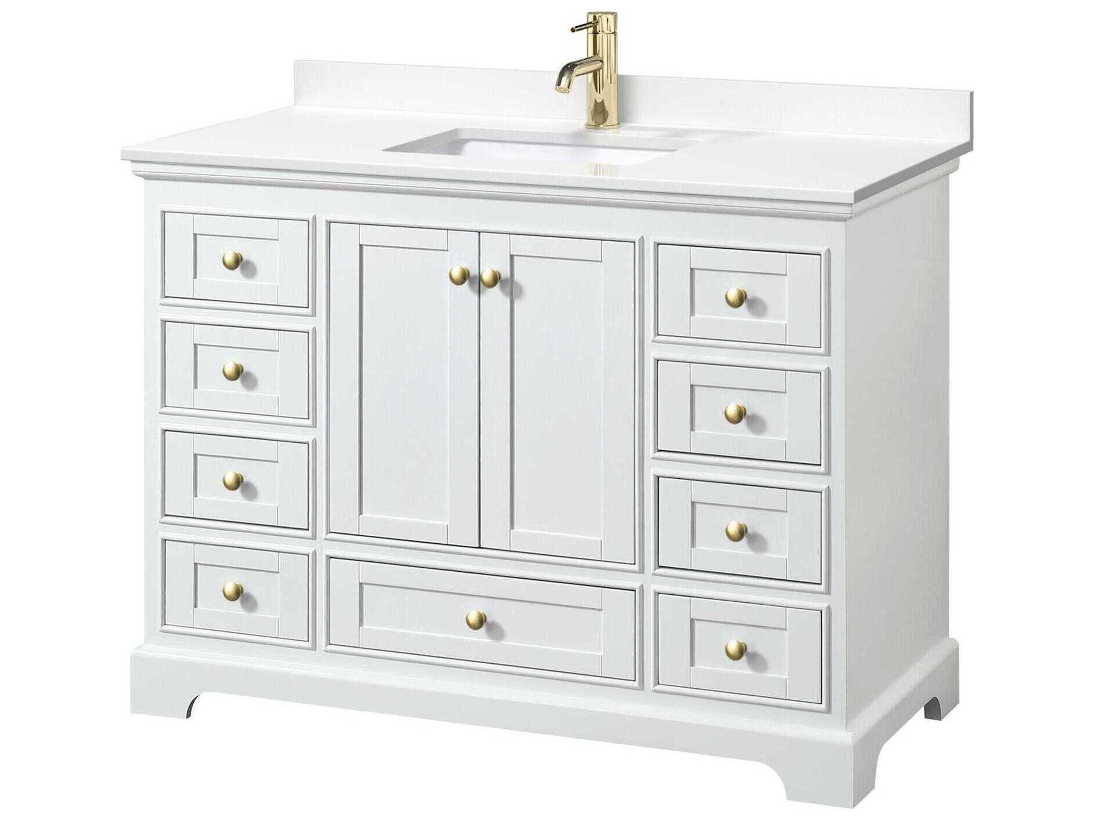 Wyndham Collection Deborah 48" White Vanity