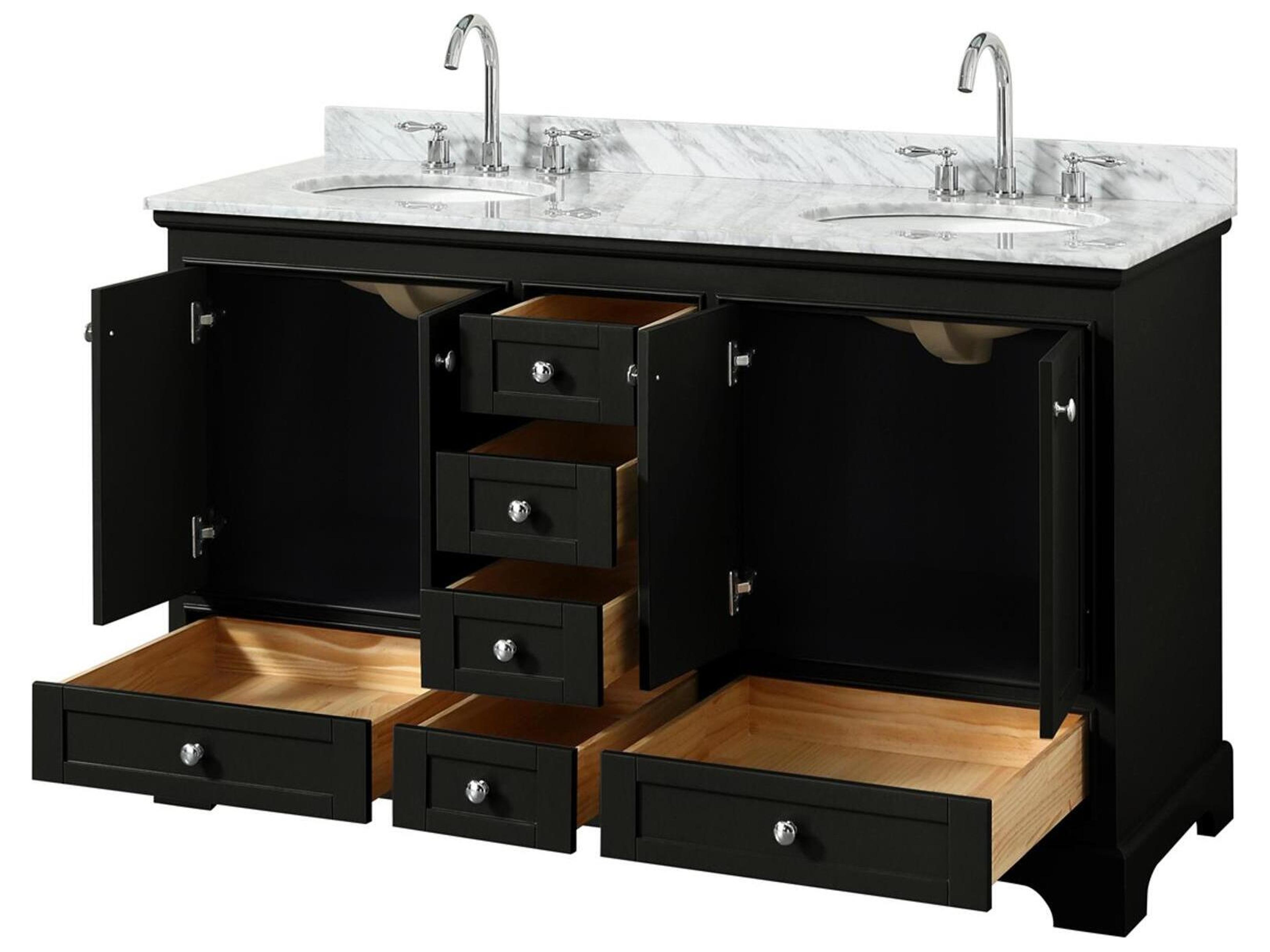 Wyndham Collection Deborah 60" Dark Espresso Vanity