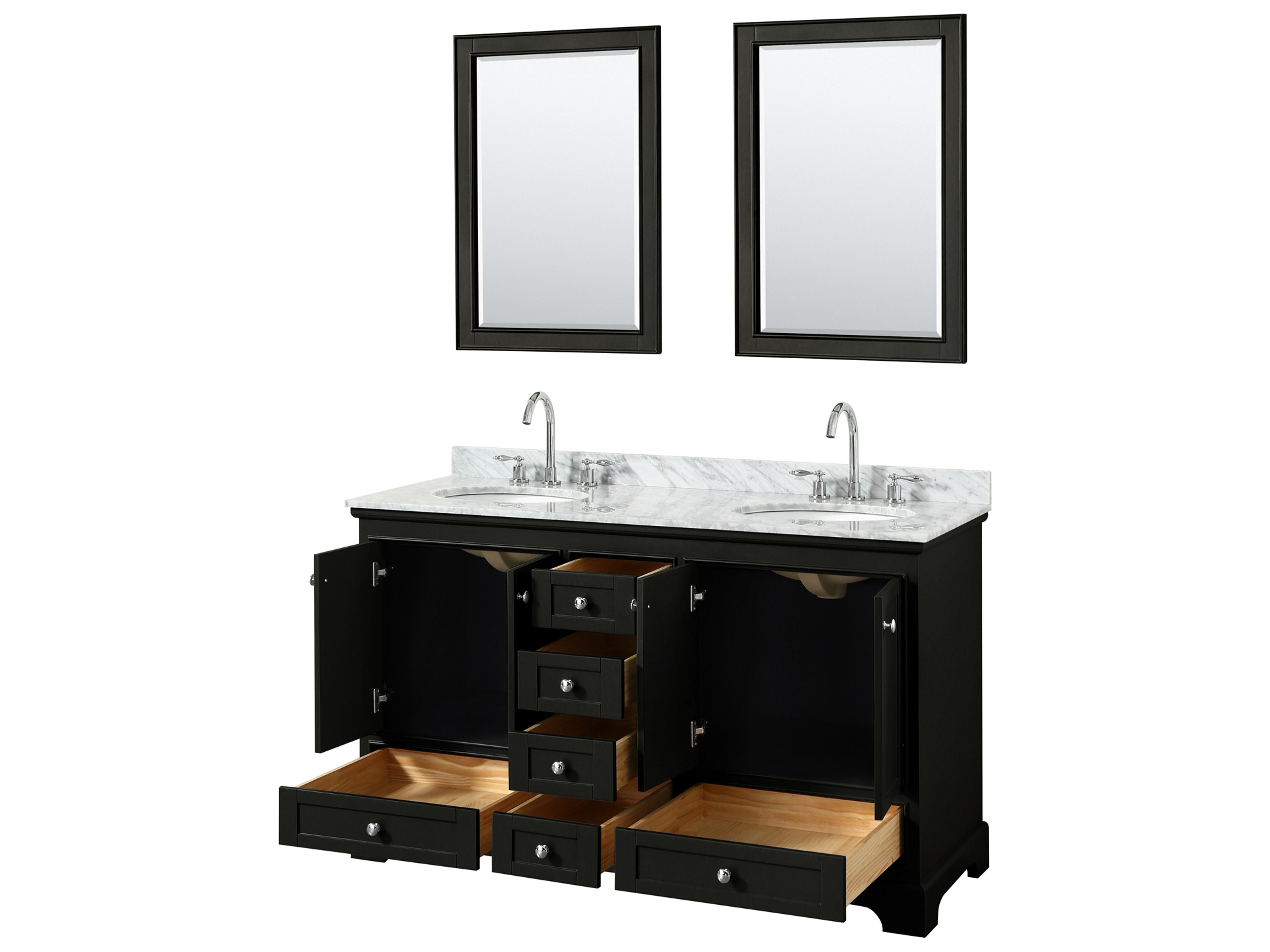 Wyndham Collection Deborah 60" Dark Espresso Vanity