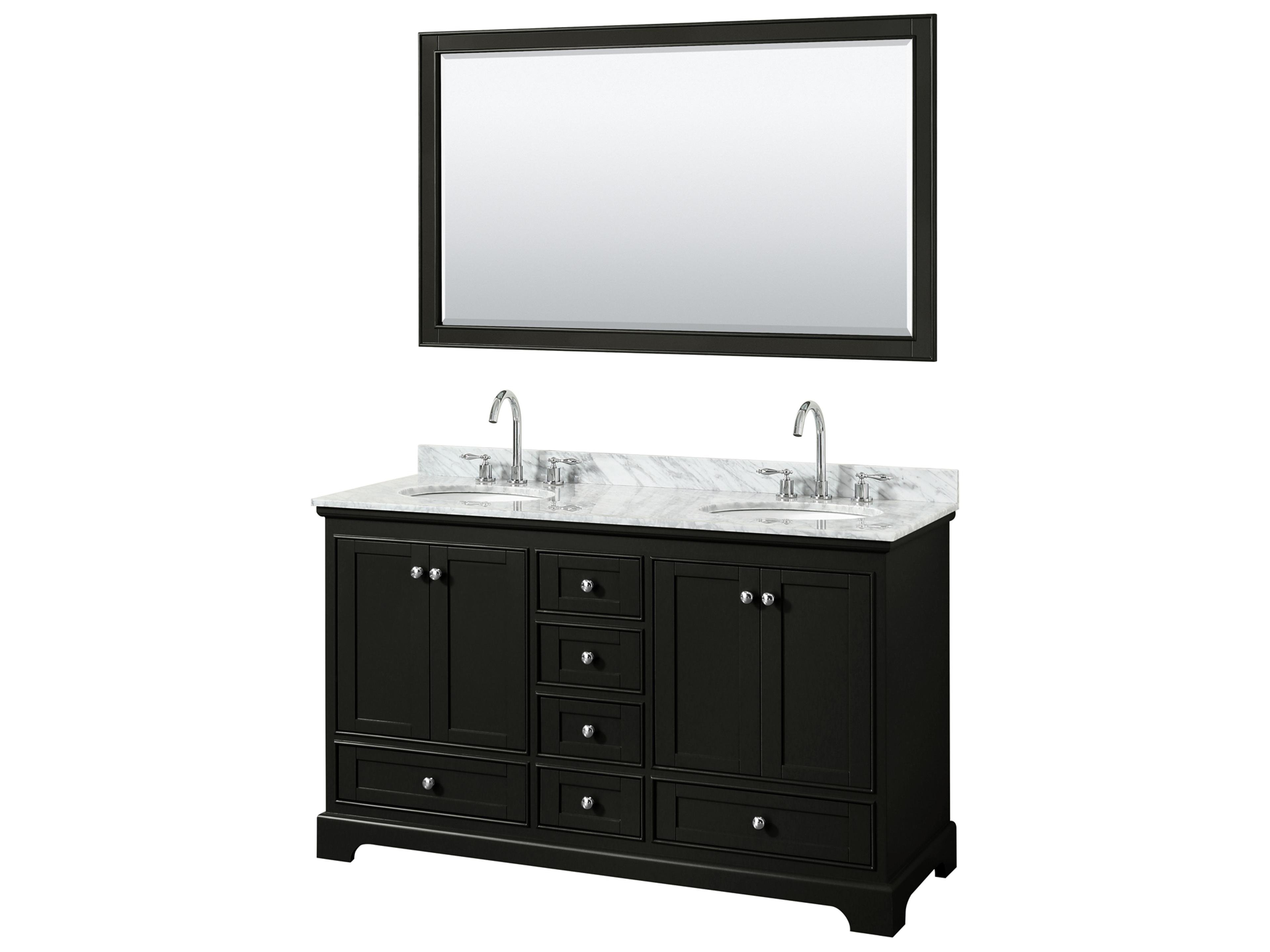 Wyndham Collection Deborah 60" Dark Espresso Vanity