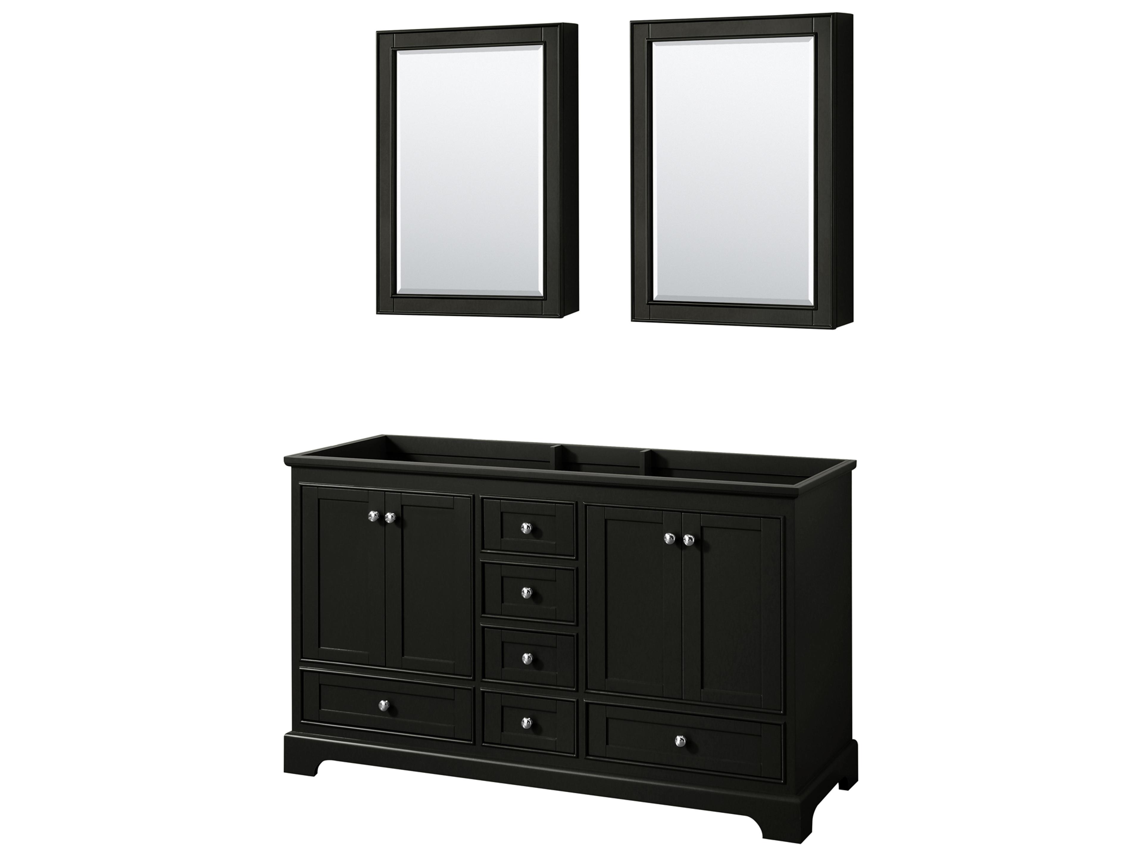 Wyndham Collection Deborah 59" Dark Espresso Vanity