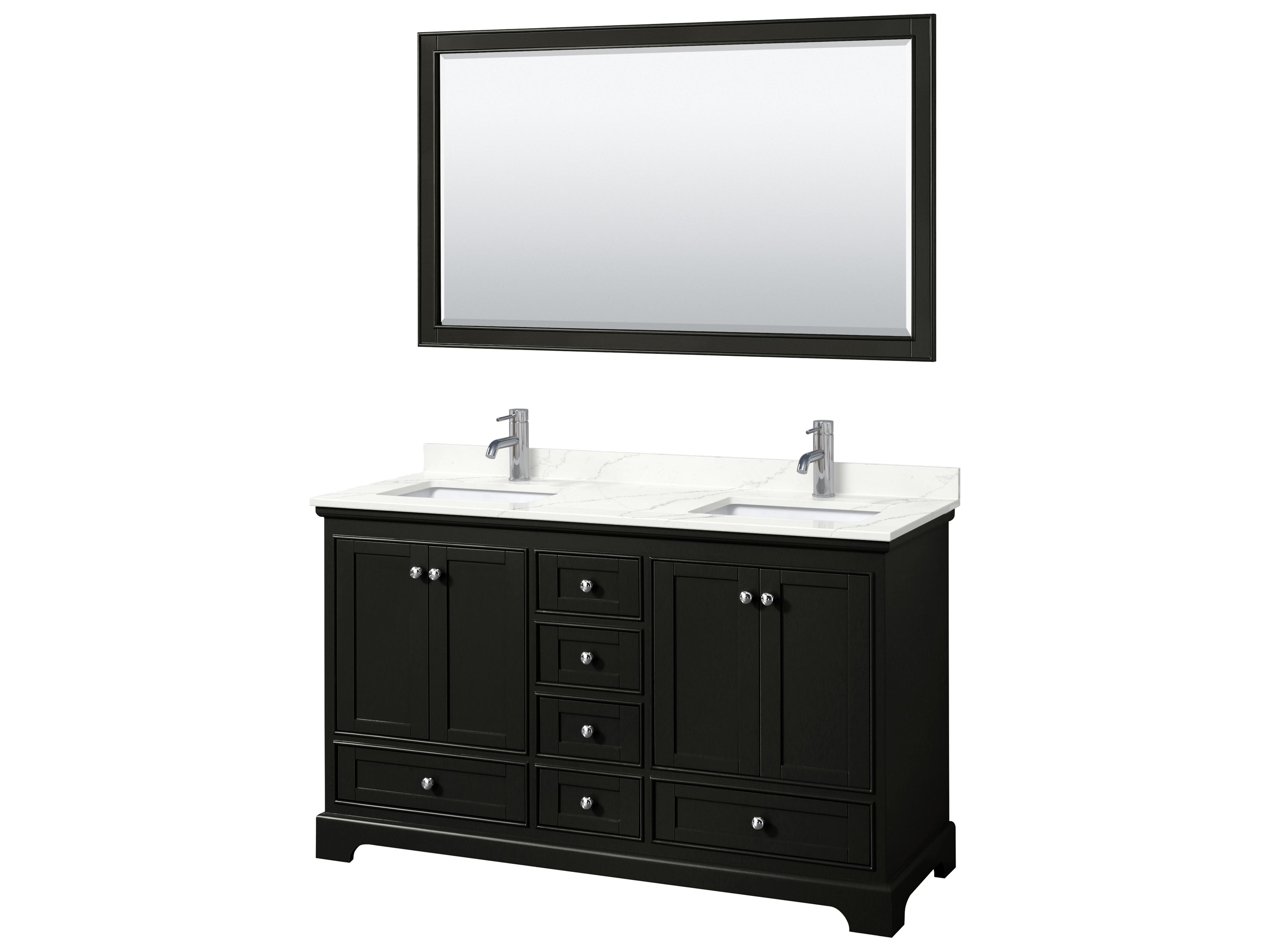 Deborah 60" Dark Espresso Vanity with 58" Mirror