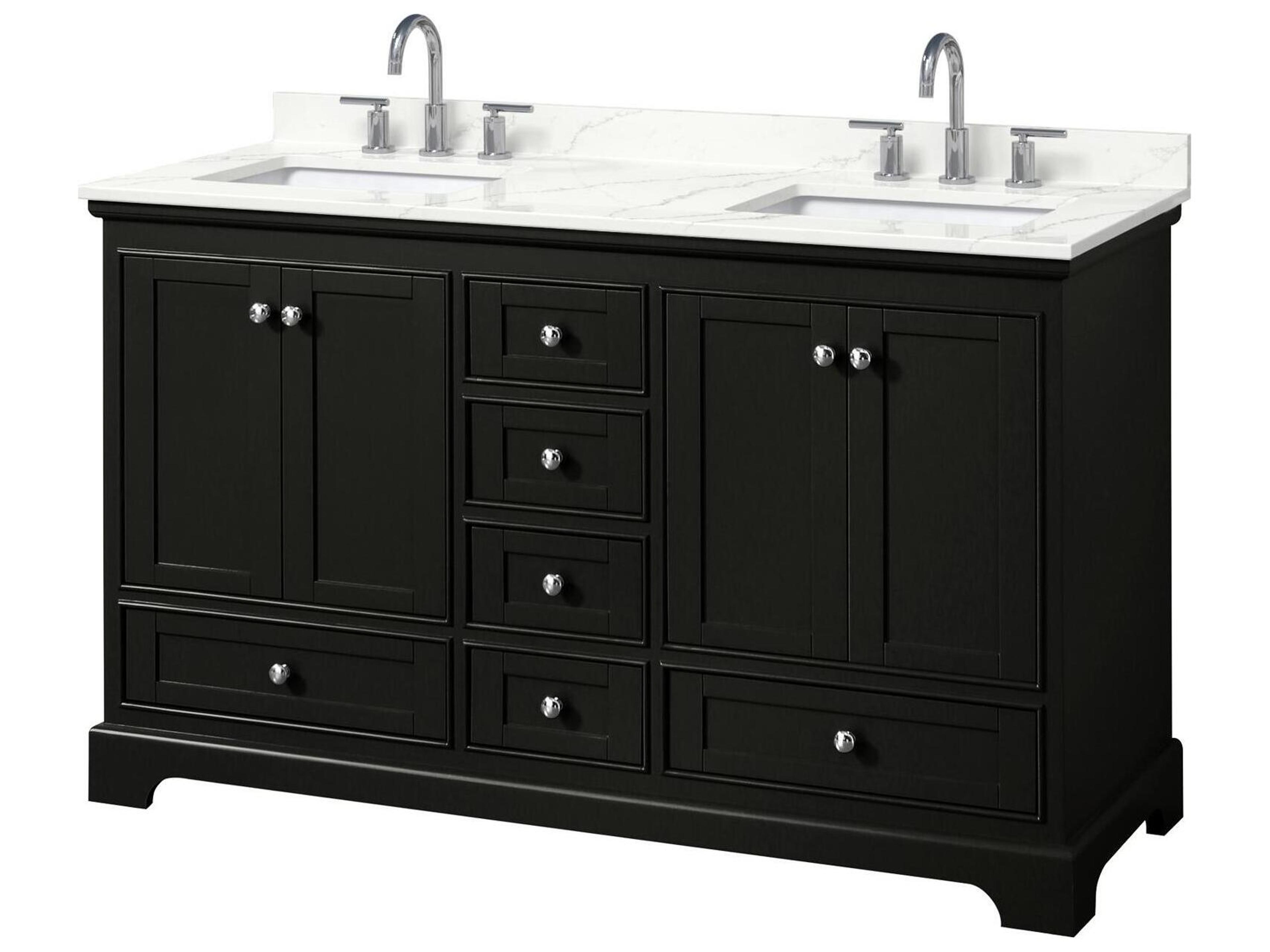 Wyndham Collection Deborah 60" Dark Espresso Vanity
