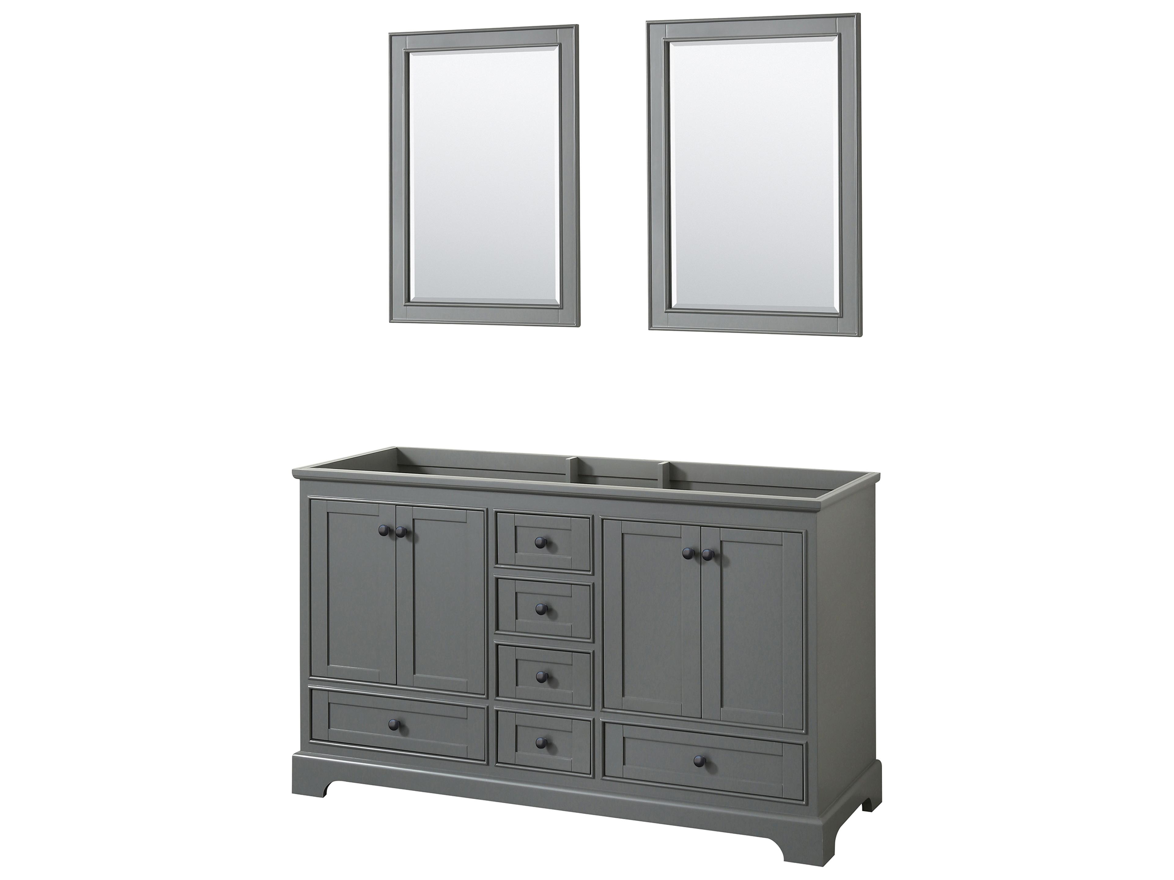 Deborah 59" Dark Gray Vanity with 24" Mirror