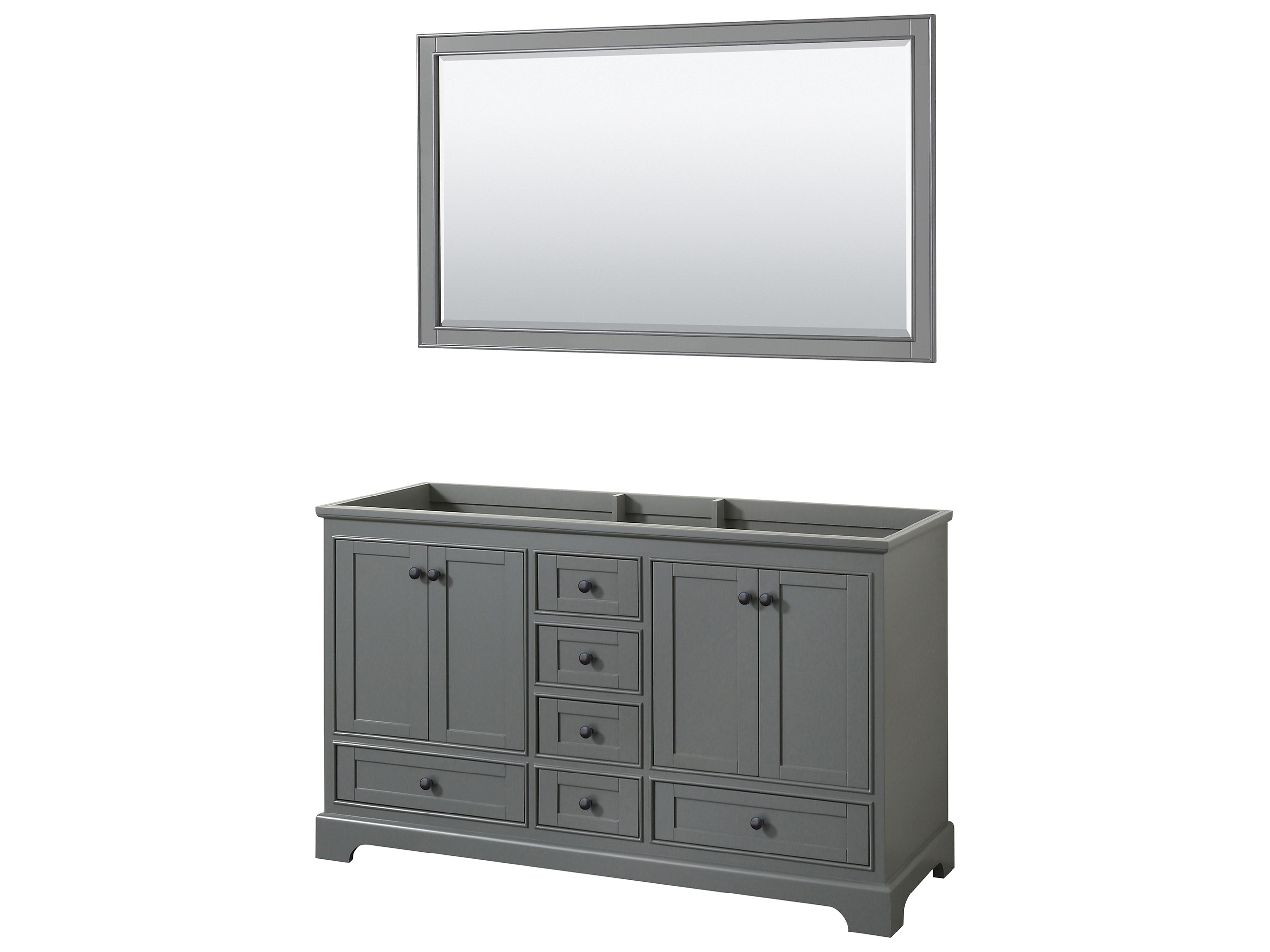 Deborah 59" Dark Gray Vanity with 58" Mirror