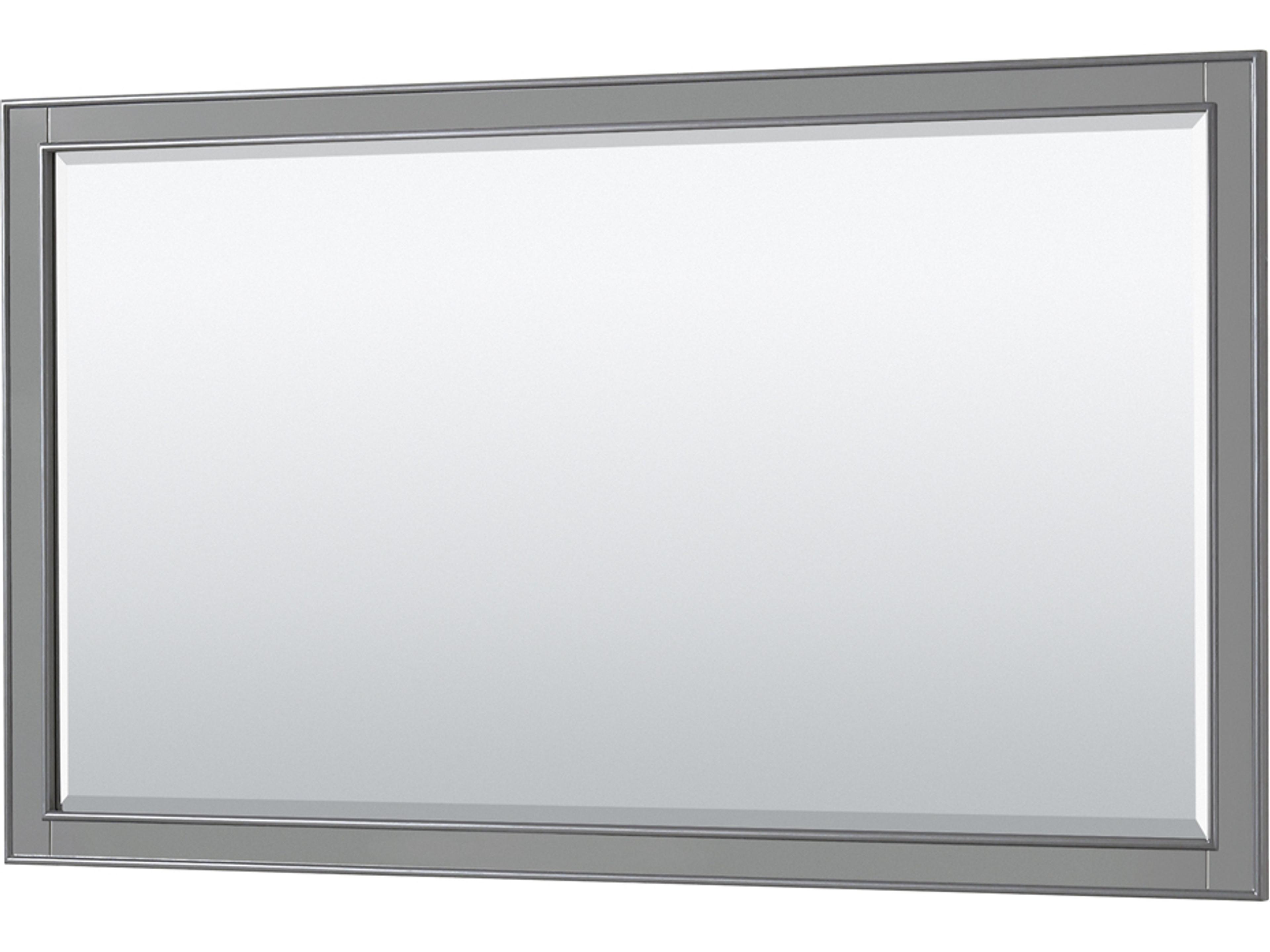 Wyndham Collection Deborah 59" Dark Gray Vanity with 58" Mirror