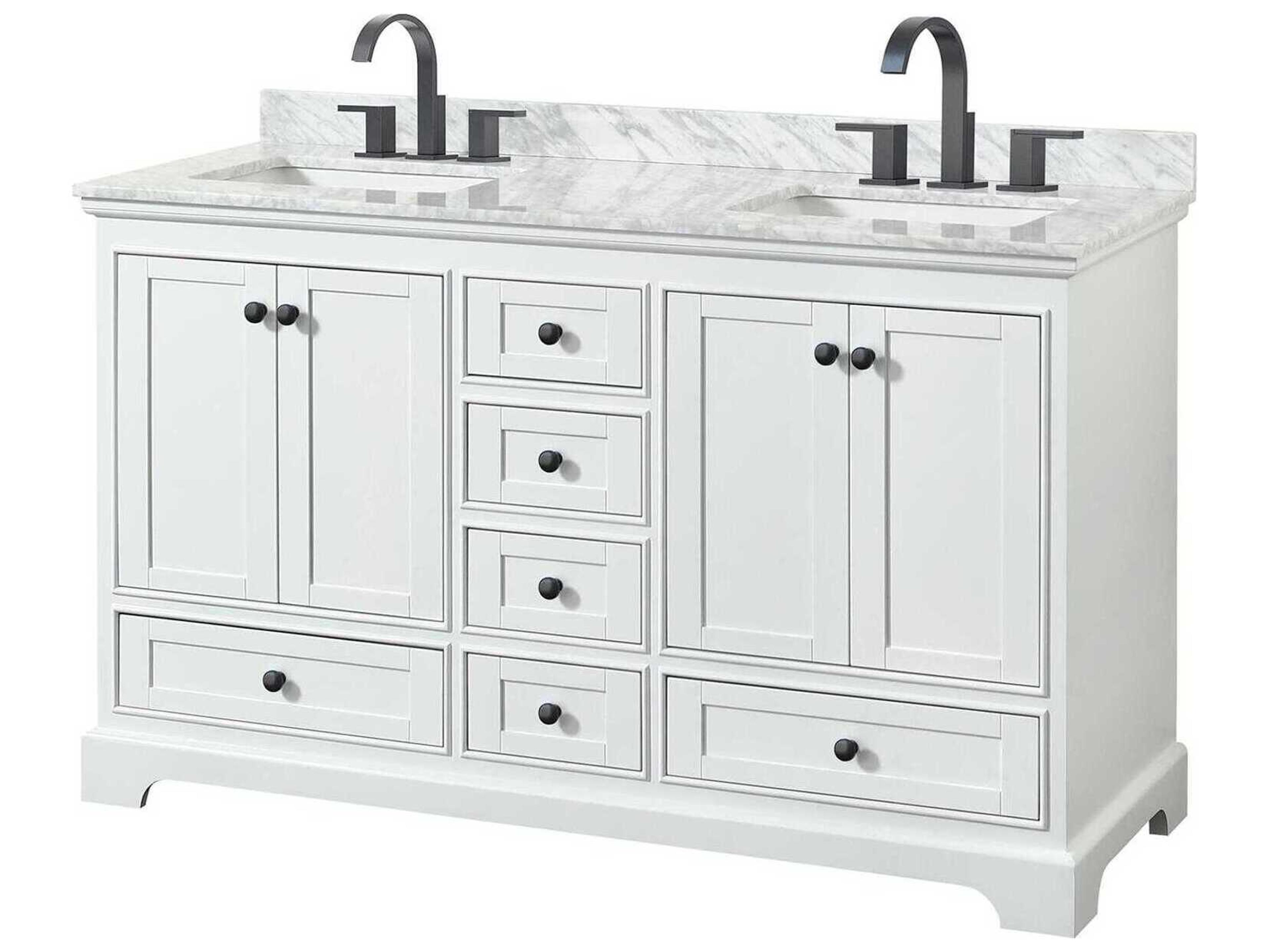 Wyndham Collection Deborah 60" White Vanity