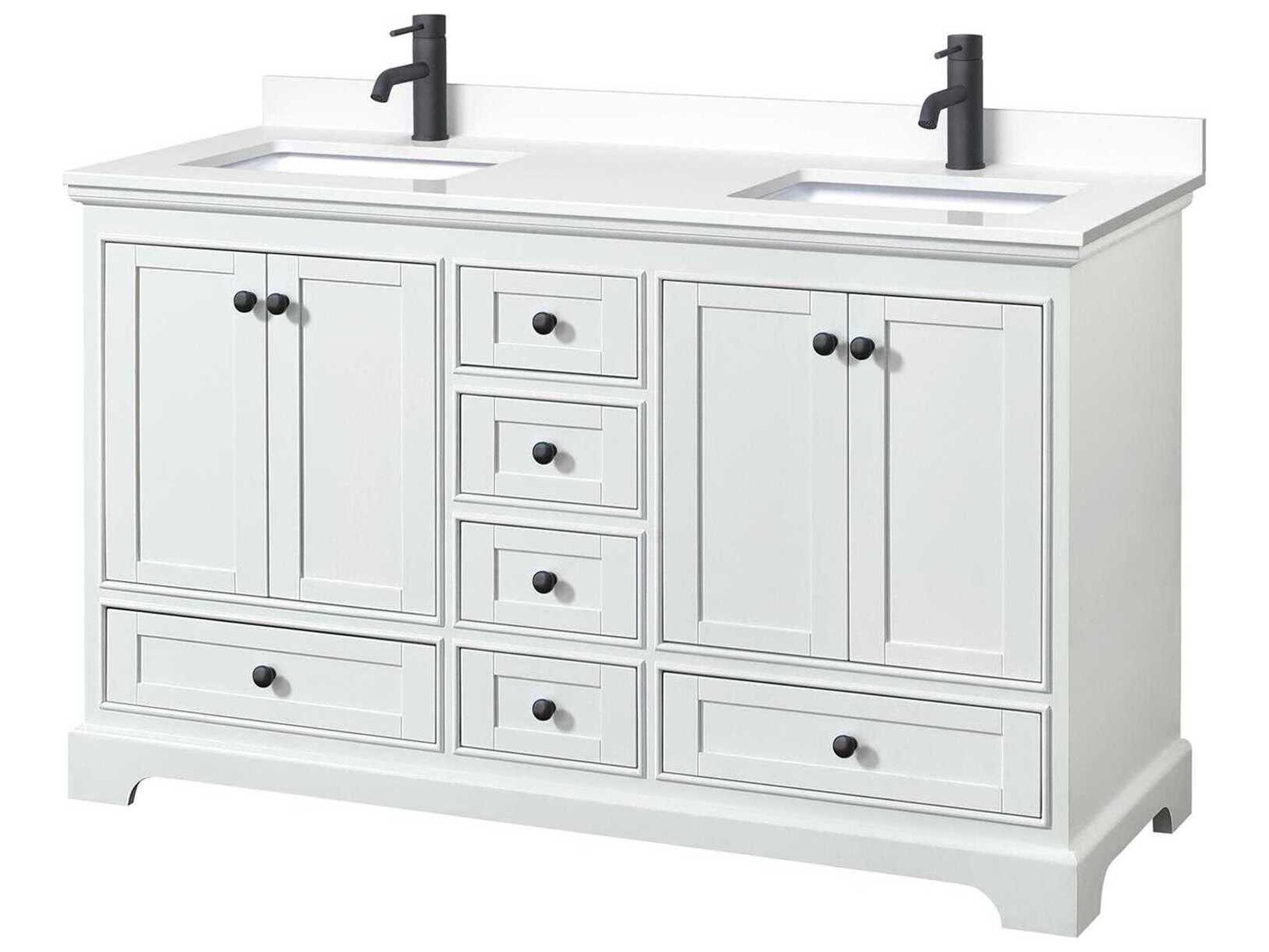 Wyndham Collection Deborah 60" White Vanity