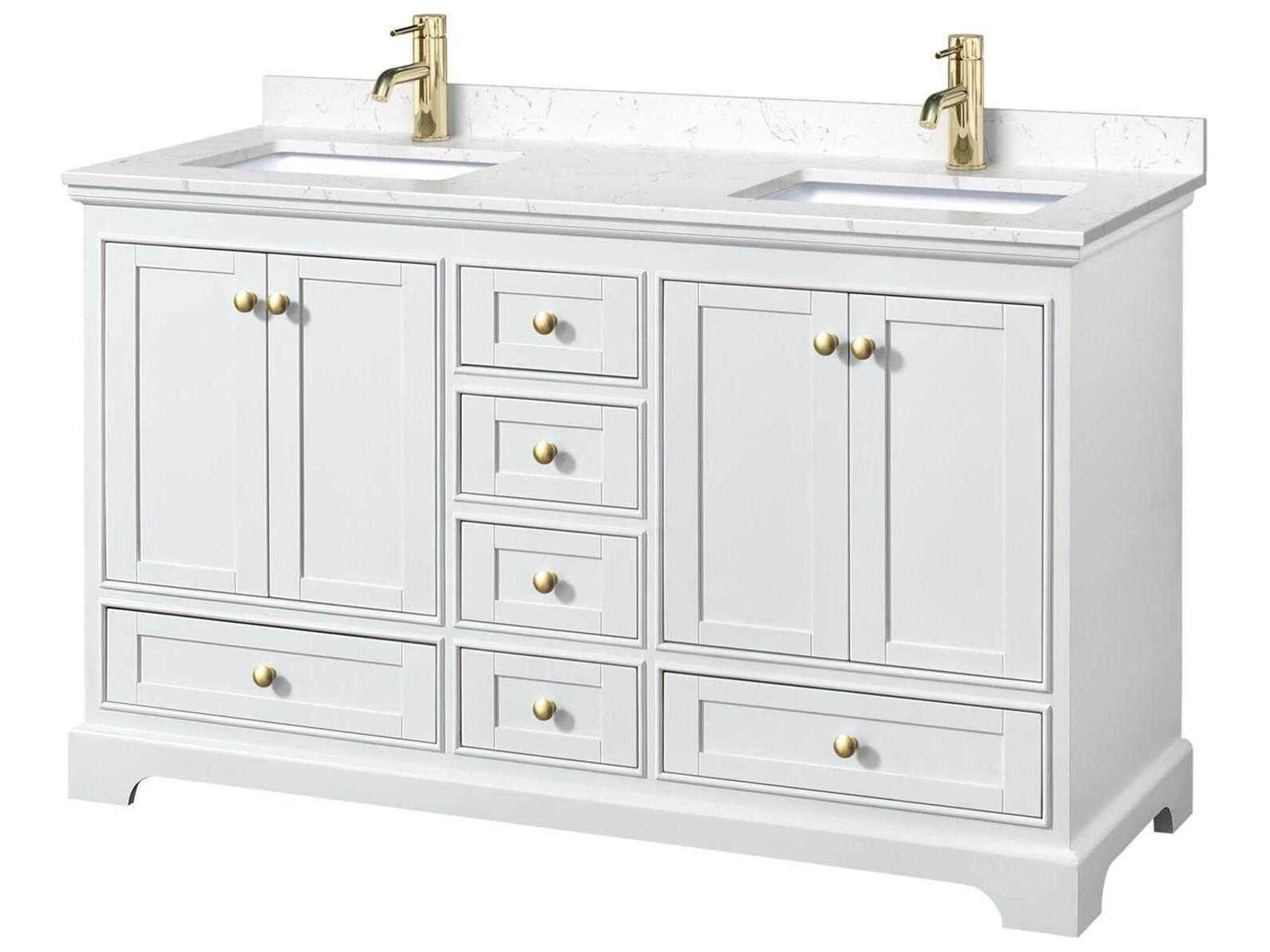 Wyndham Collection Deborah 60" White Vanity