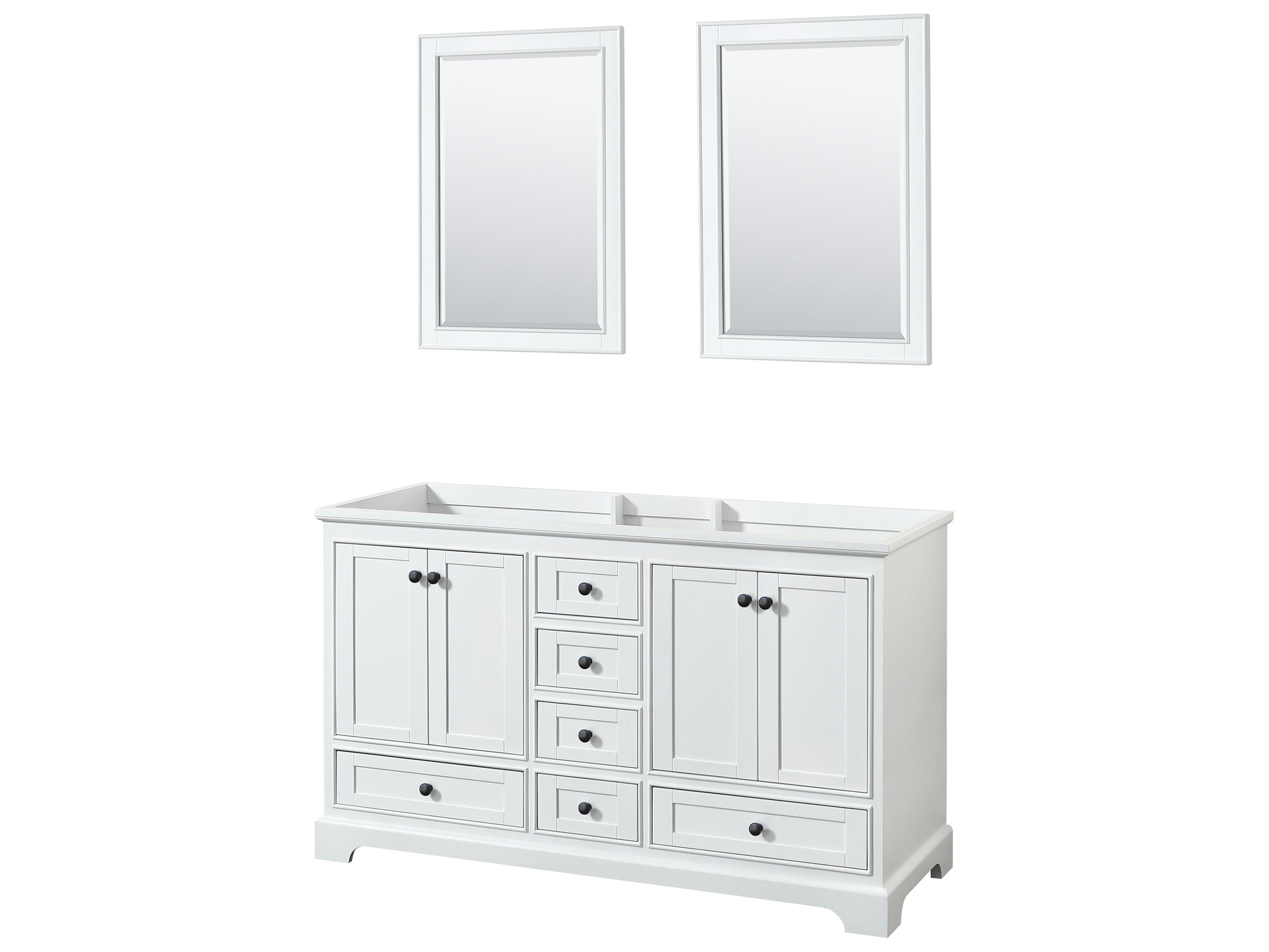 Deborah 59" White Vanity with 24" Mirror