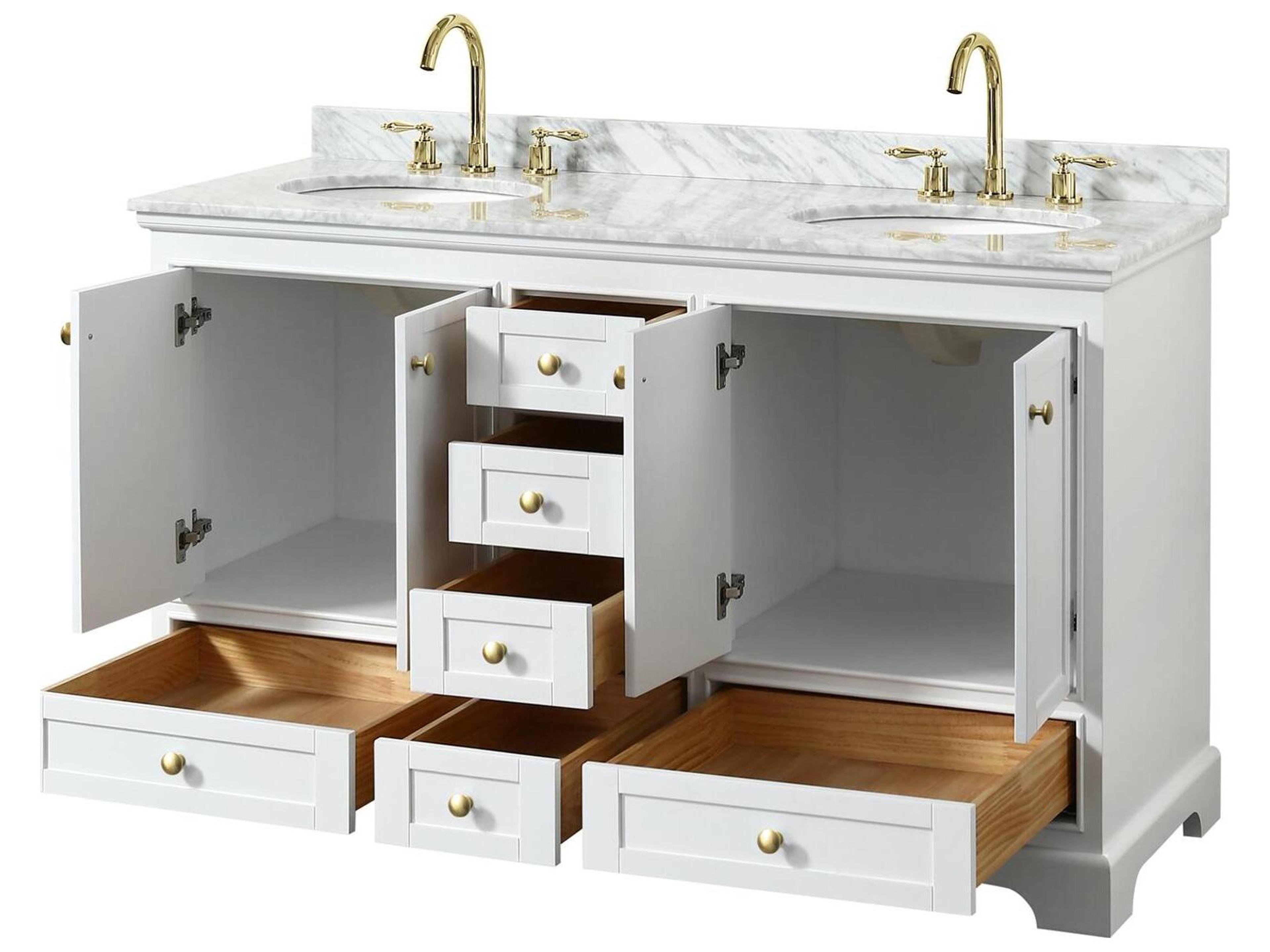 Wyndham Collection Deborah 60" White Vanity