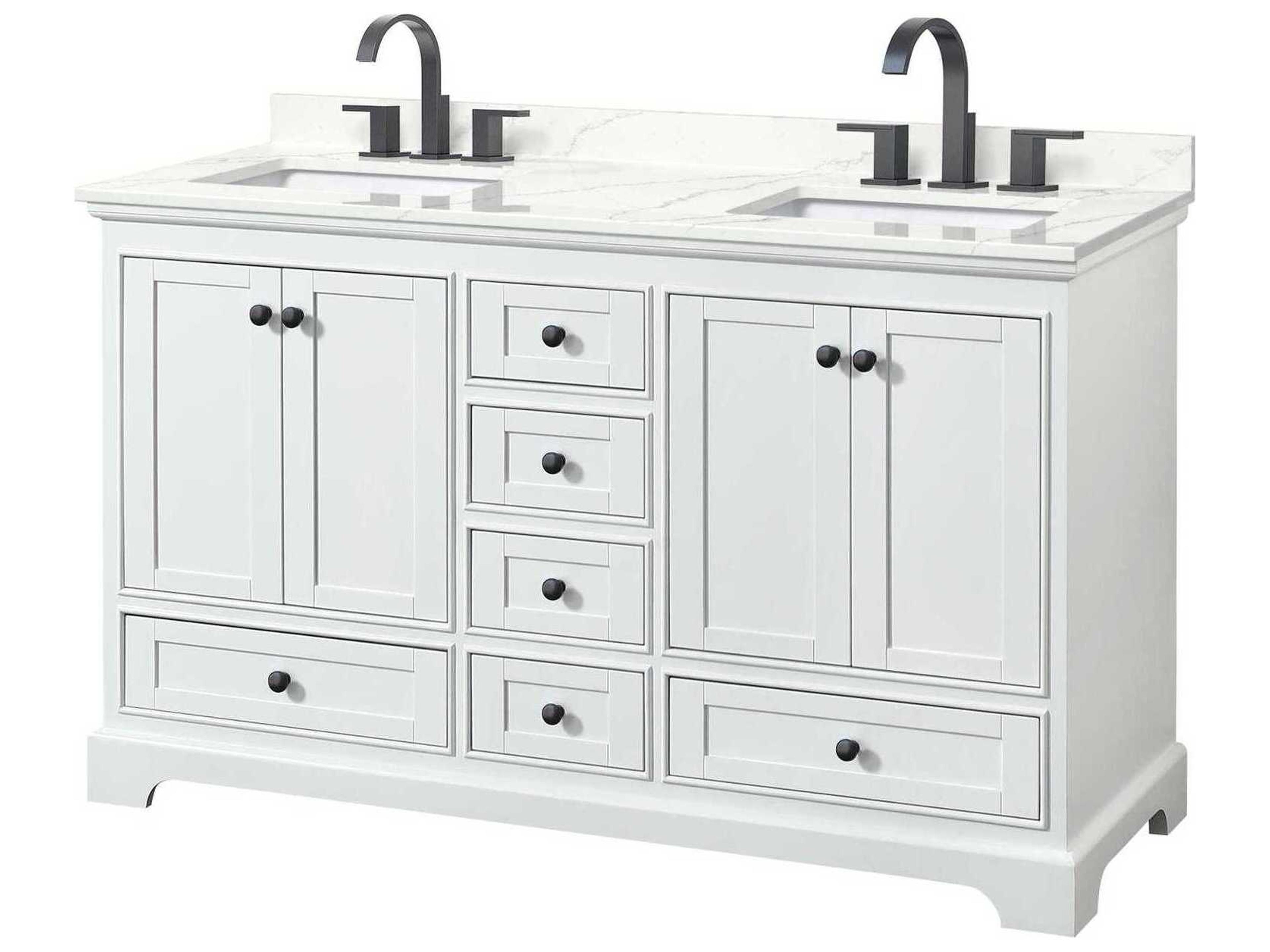 Wyndham Collection Deborah 60" White Vanity