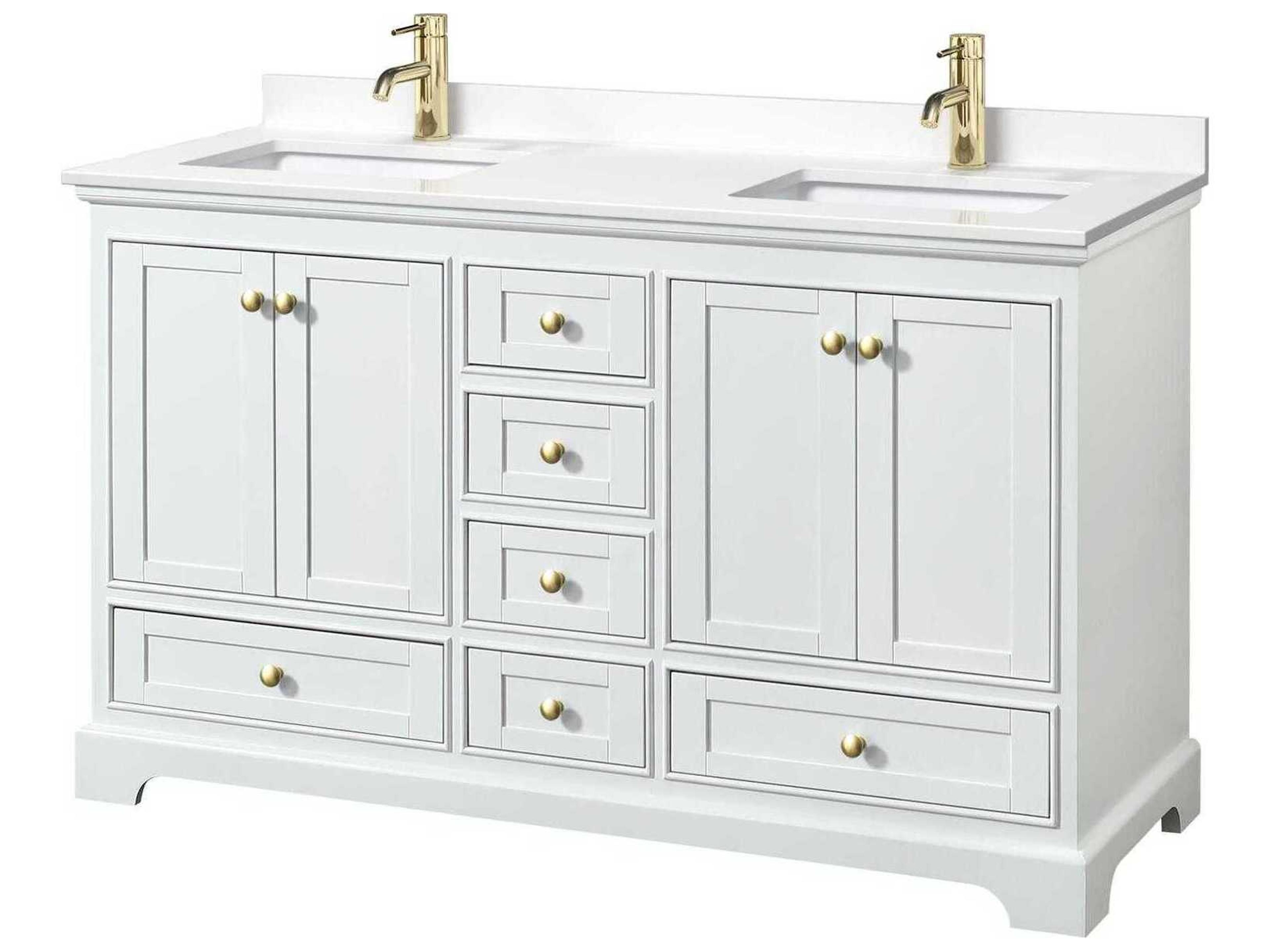 Wyndham Collection Deborah 60" White Vanity