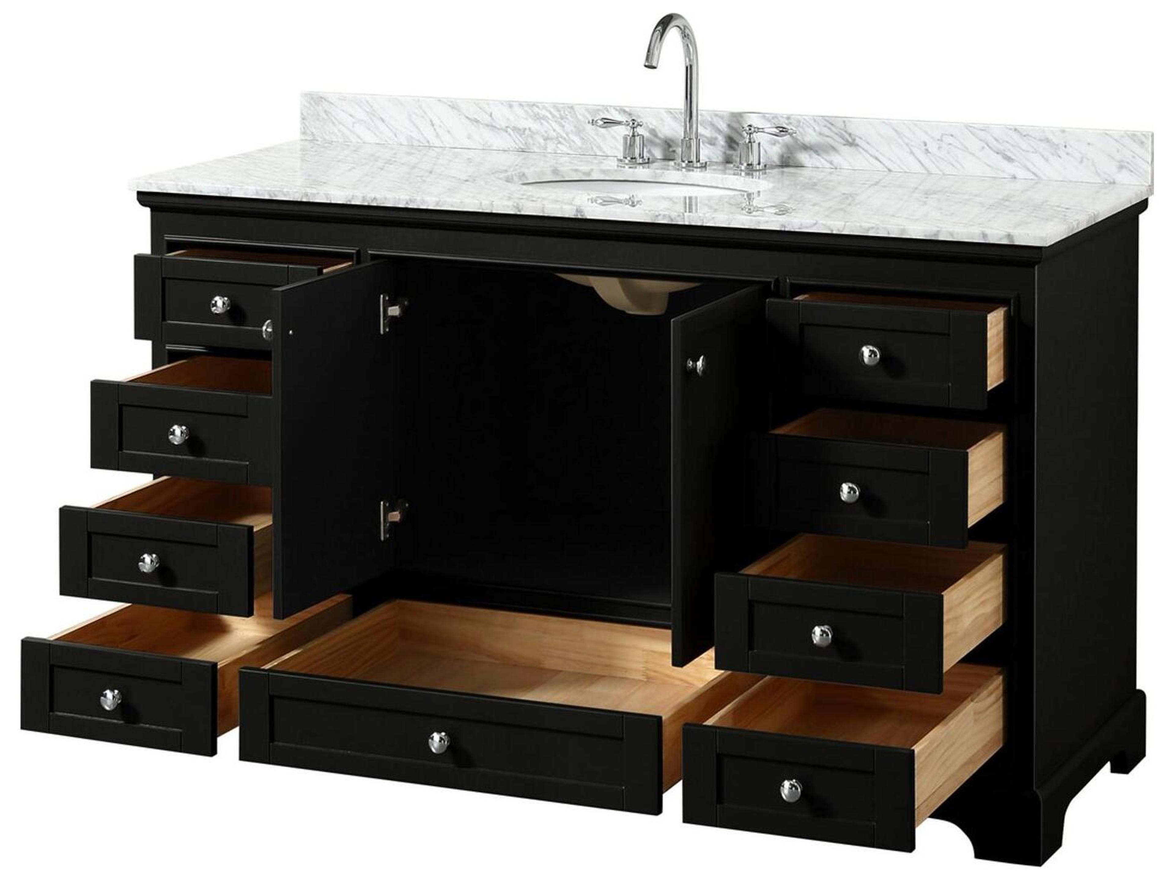 Wyndham Collection Deborah 60" Dark Espresso Vanity