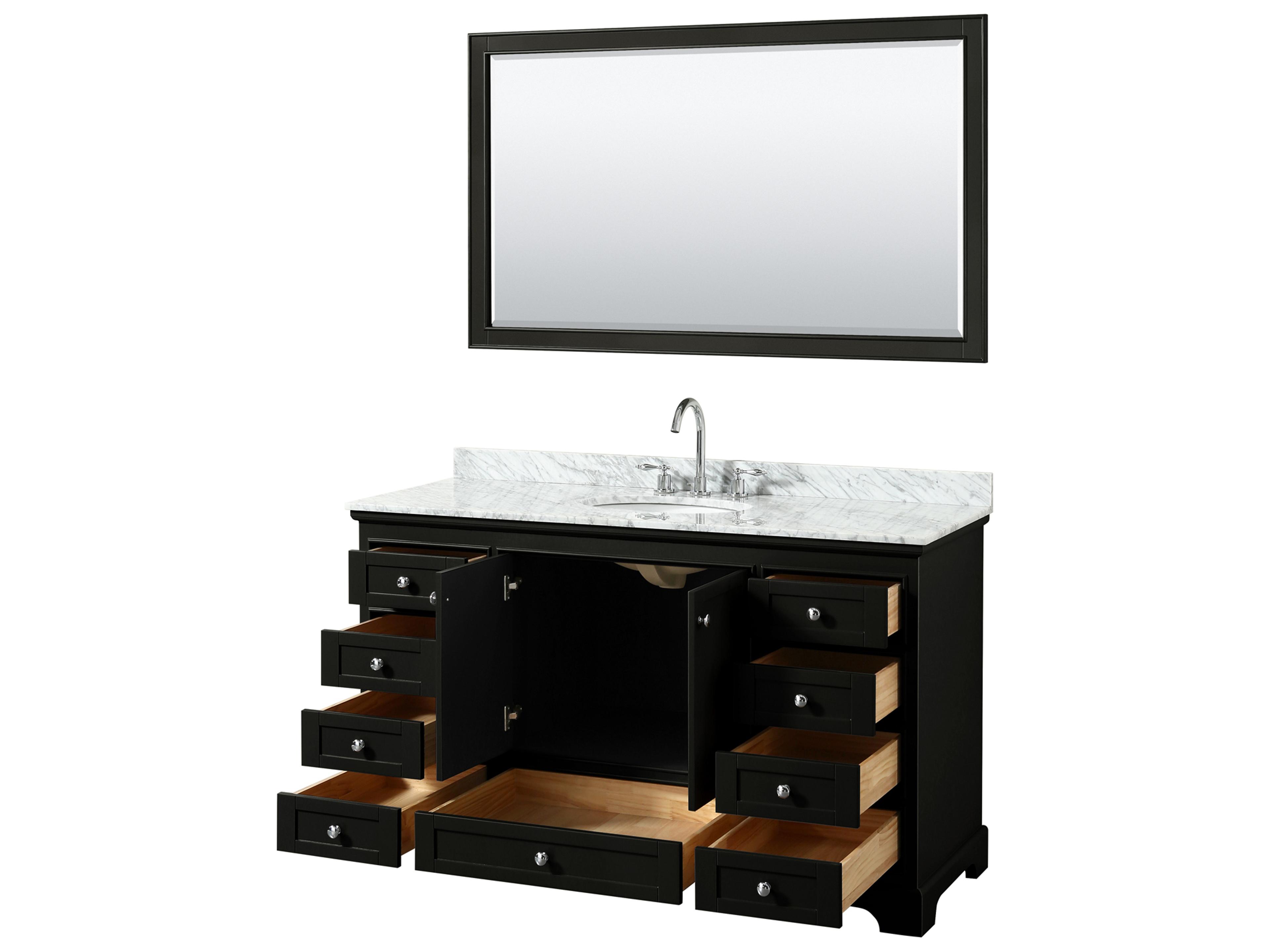 Wyndham Collection Deborah 60" Dark Espresso Vanity