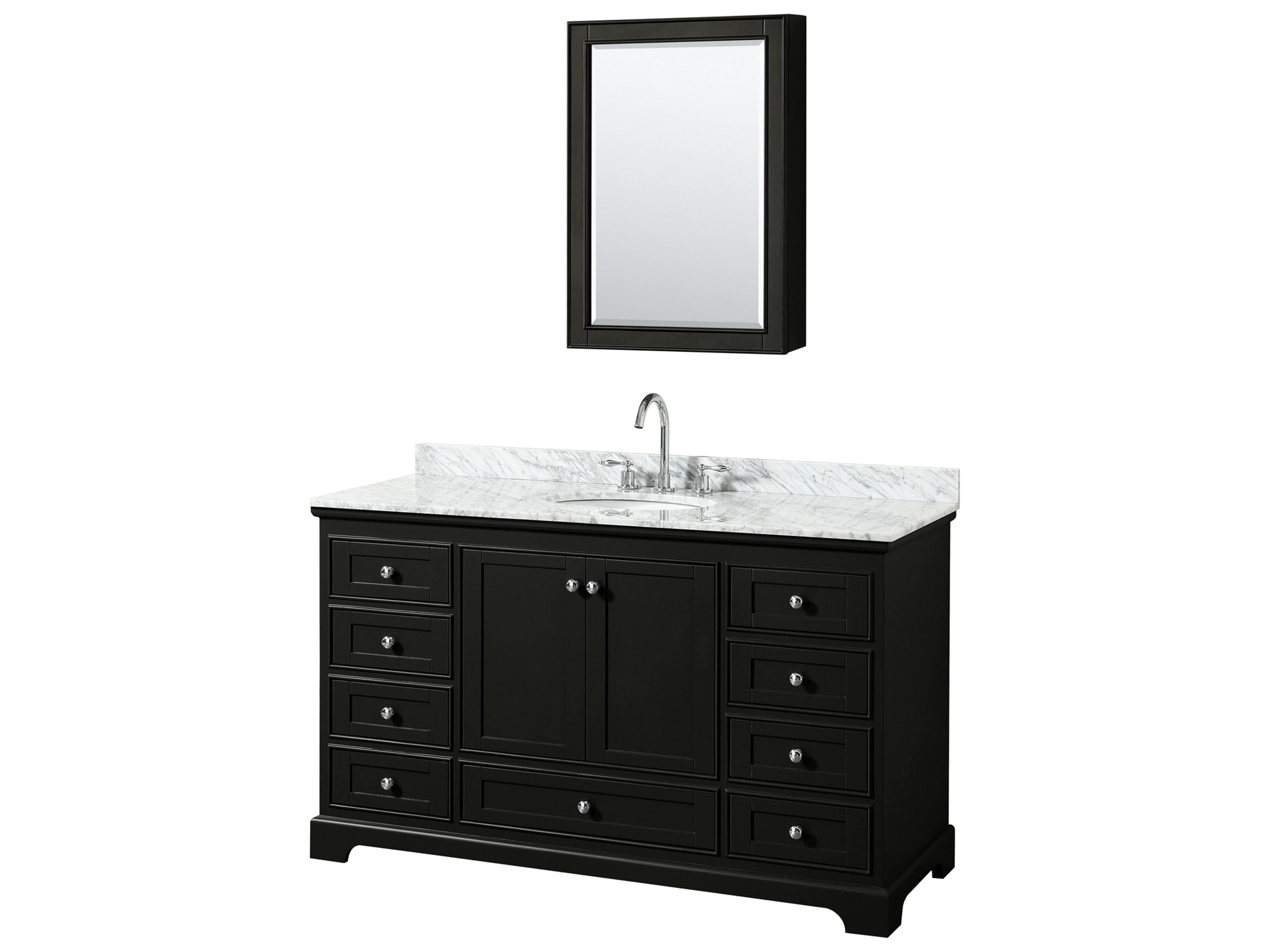 Wyndham Collection Deborah 60" Dark Espresso Vanity