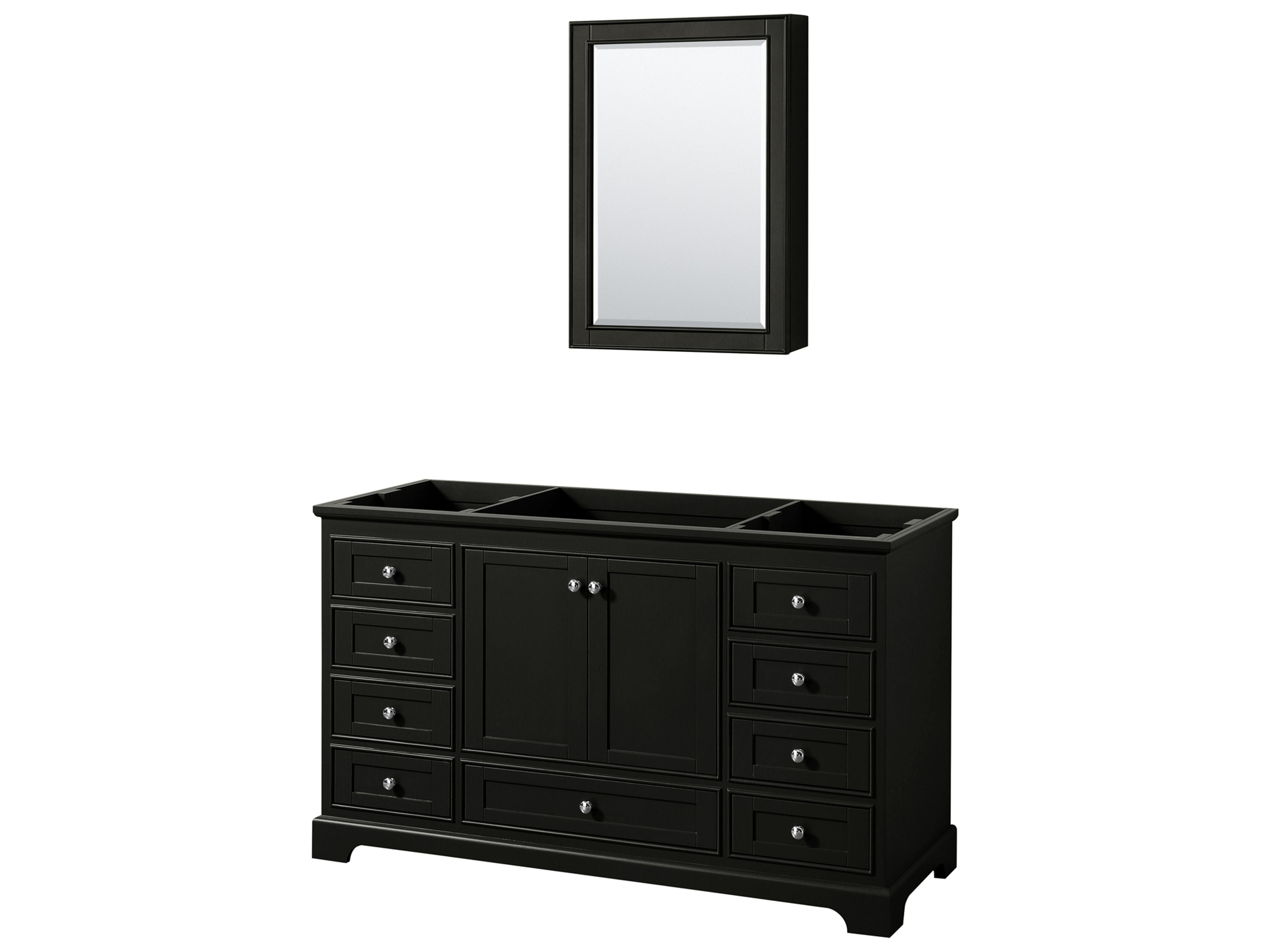 Wyndham Collection Deborah 59" Dark Espresso Vanity