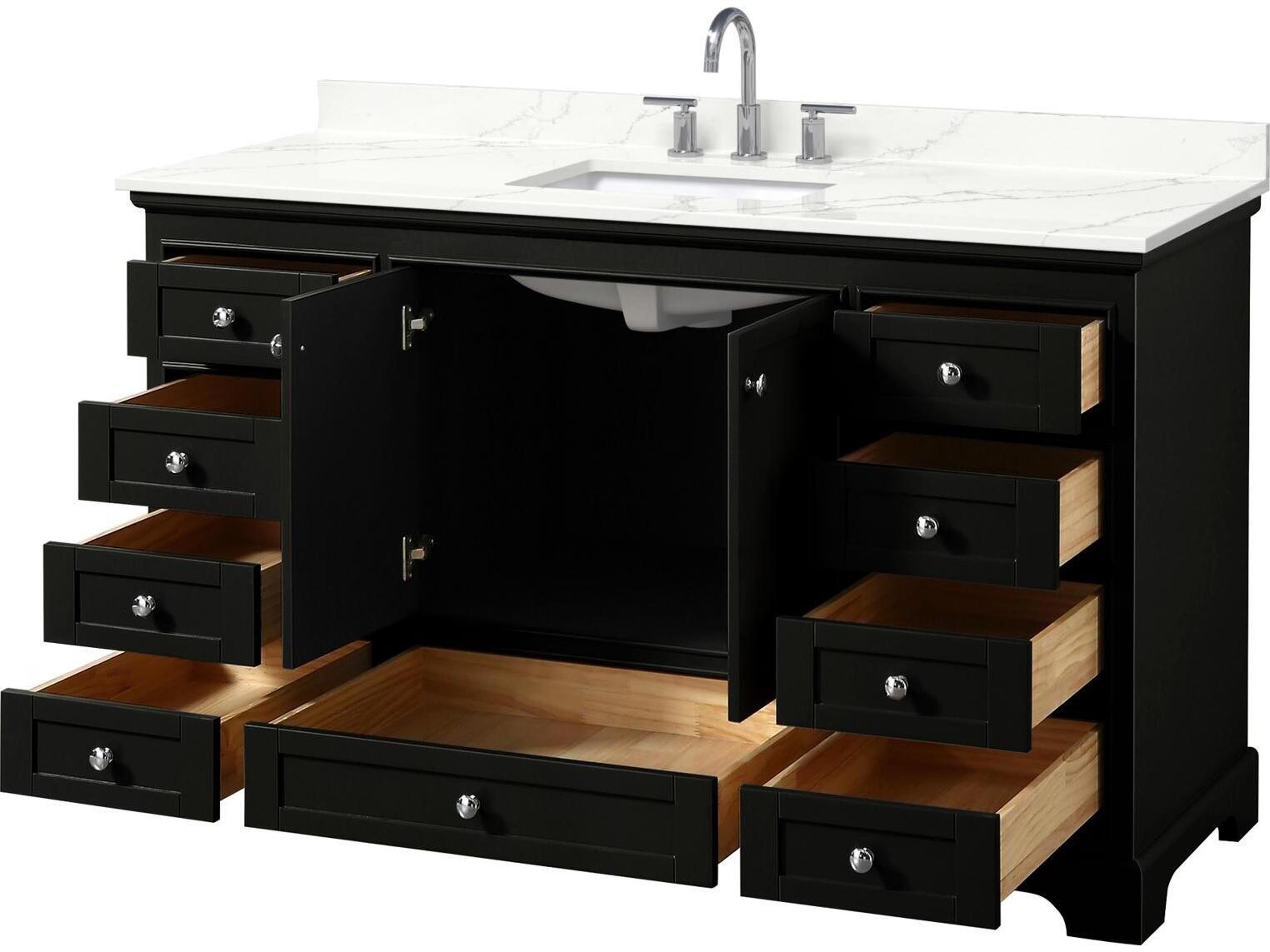 Wyndham Collection Deborah 60" Dark Espresso Vanity