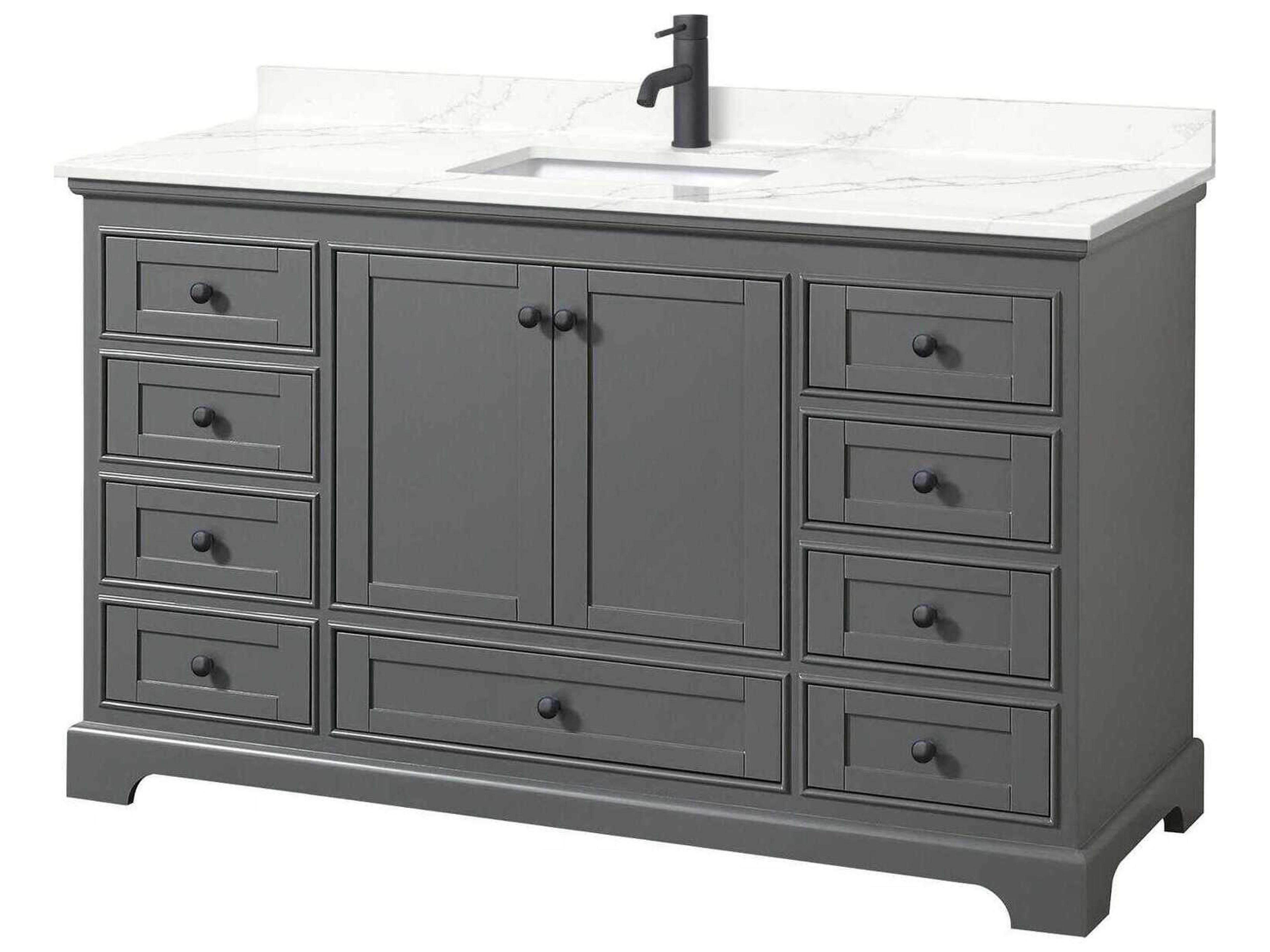 Deborah 60" Dark Gray Vanity