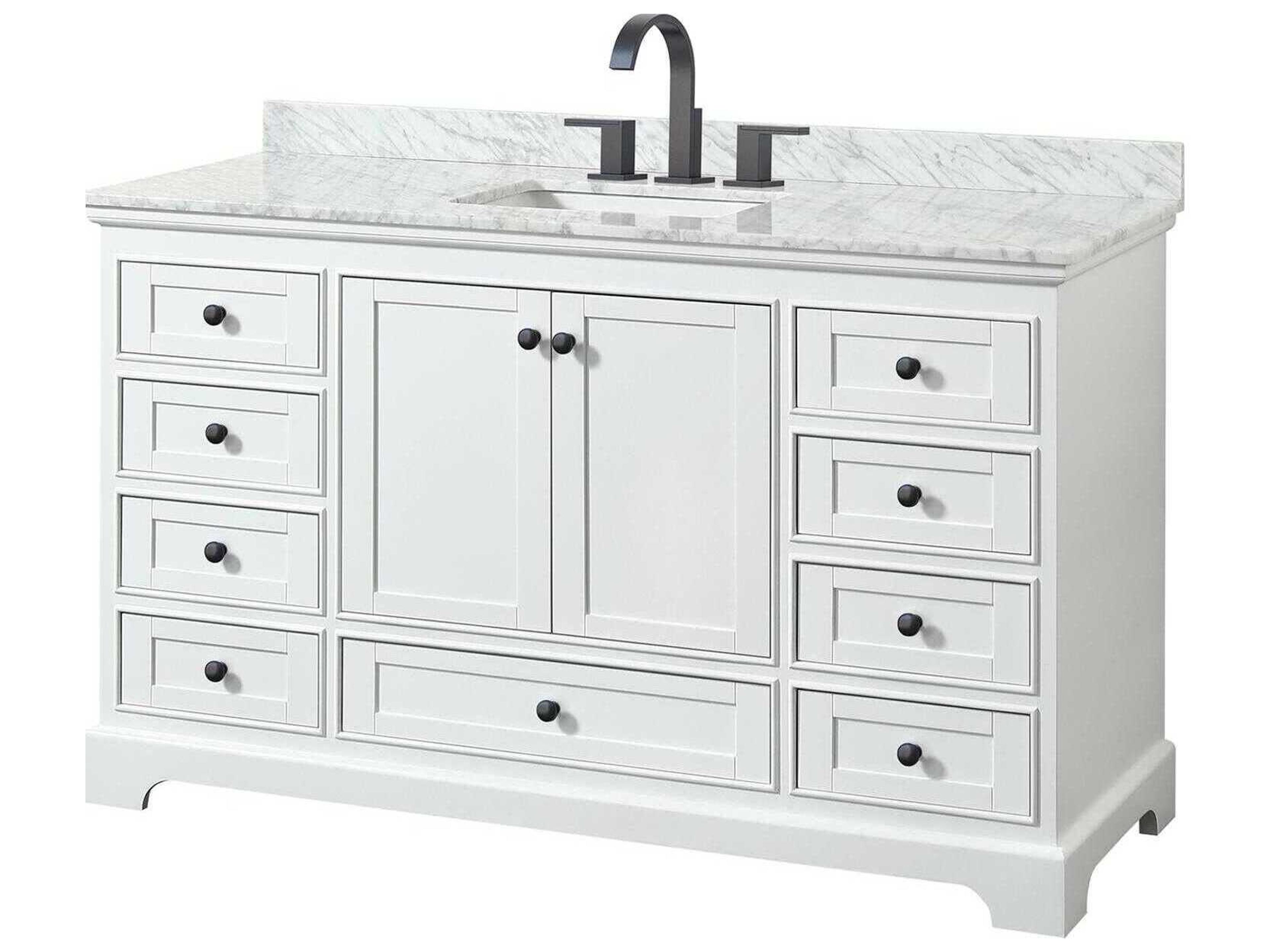 Wyndham Collection Deborah 60" White Vanity