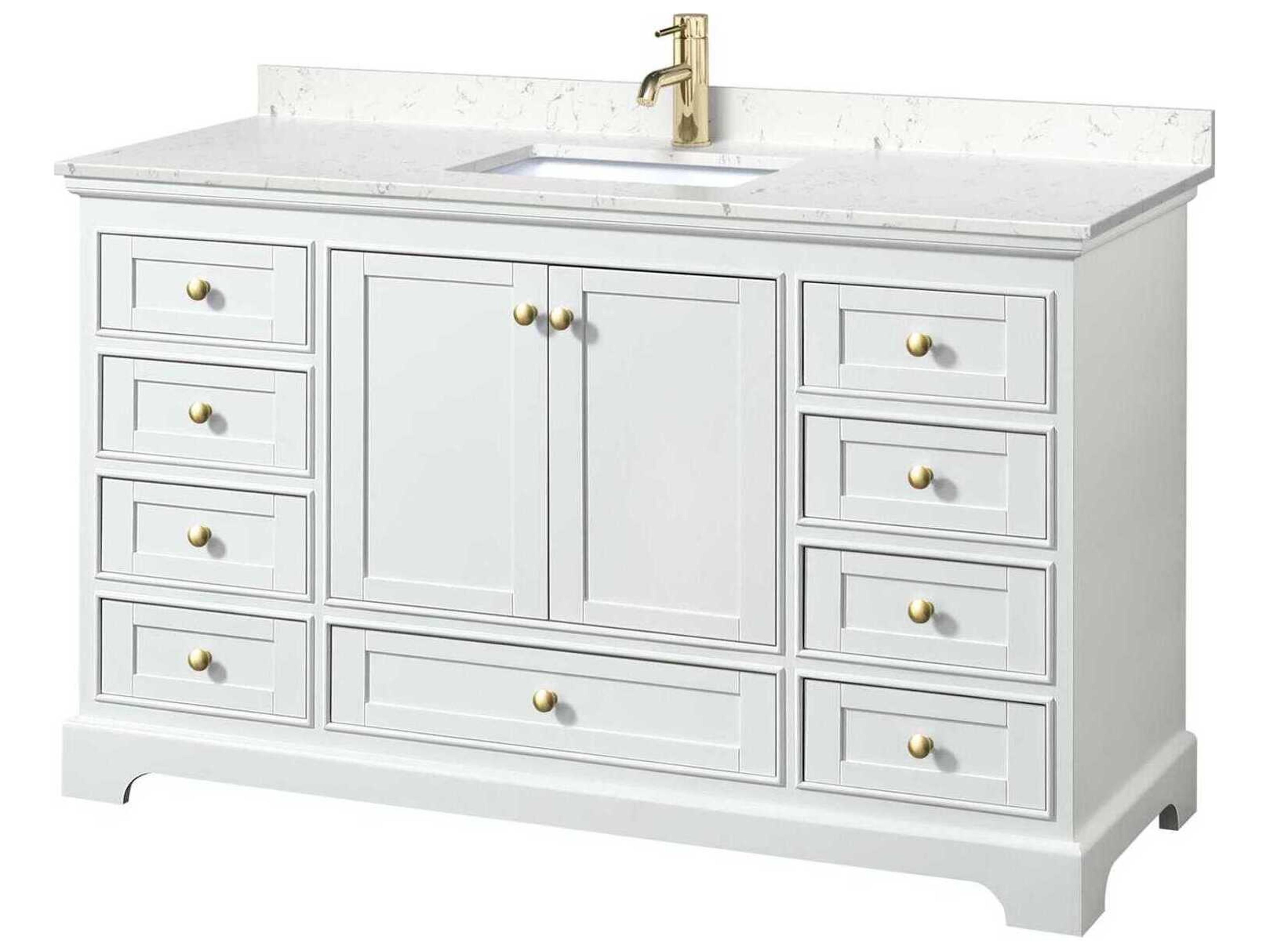 Wyndham Collection Deborah 60" White Vanity