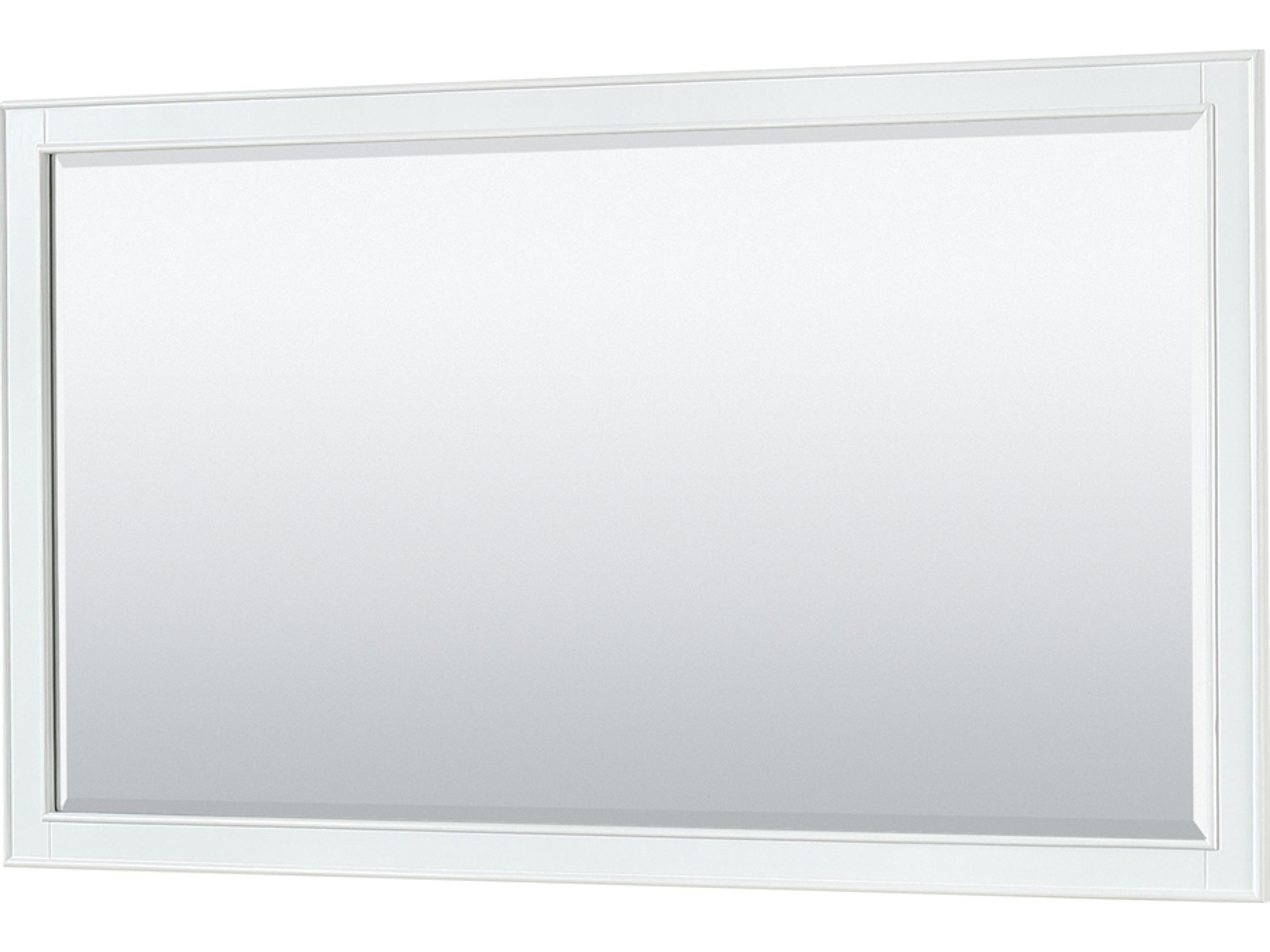 Wyndham Collection Deborah 59" White Vanity with 58" Mirror
