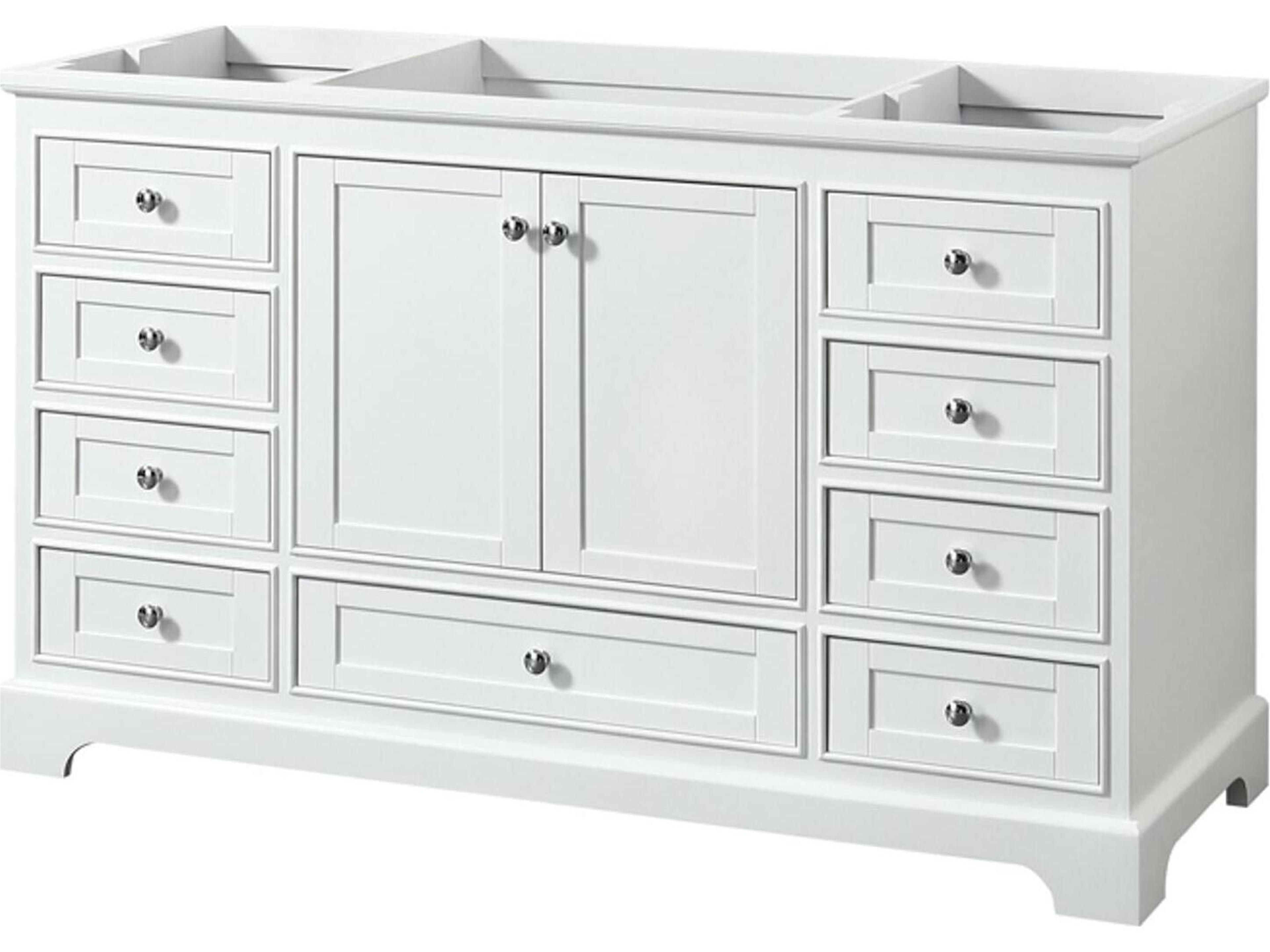 Wyndham Collection Deborah 59" White Vanity