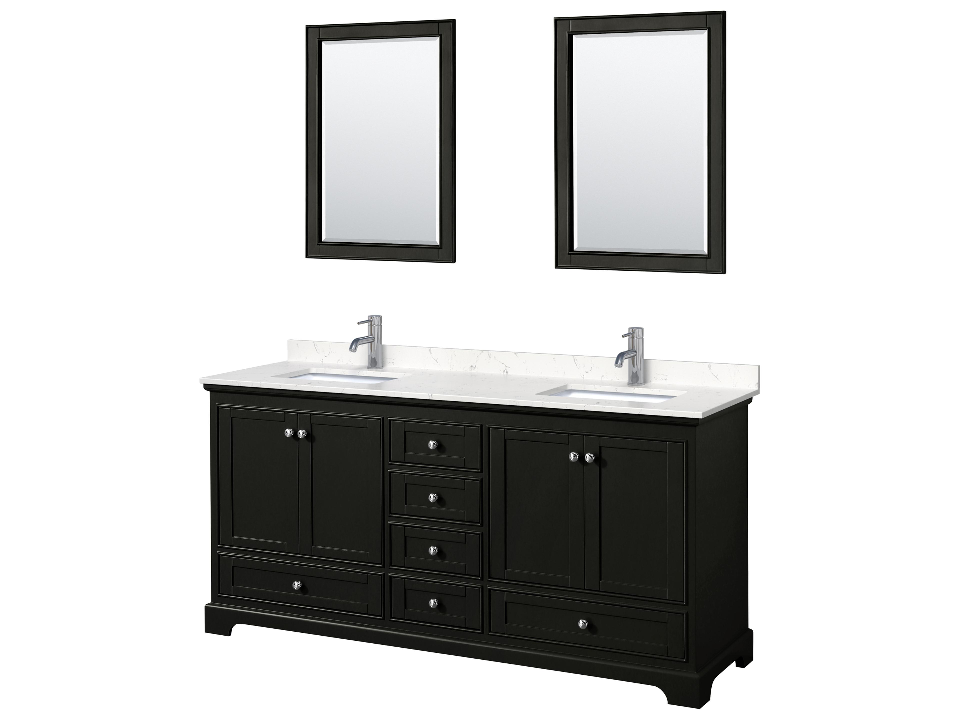 Deborah 72" Dark Espresso Vanity with 24" Mirror