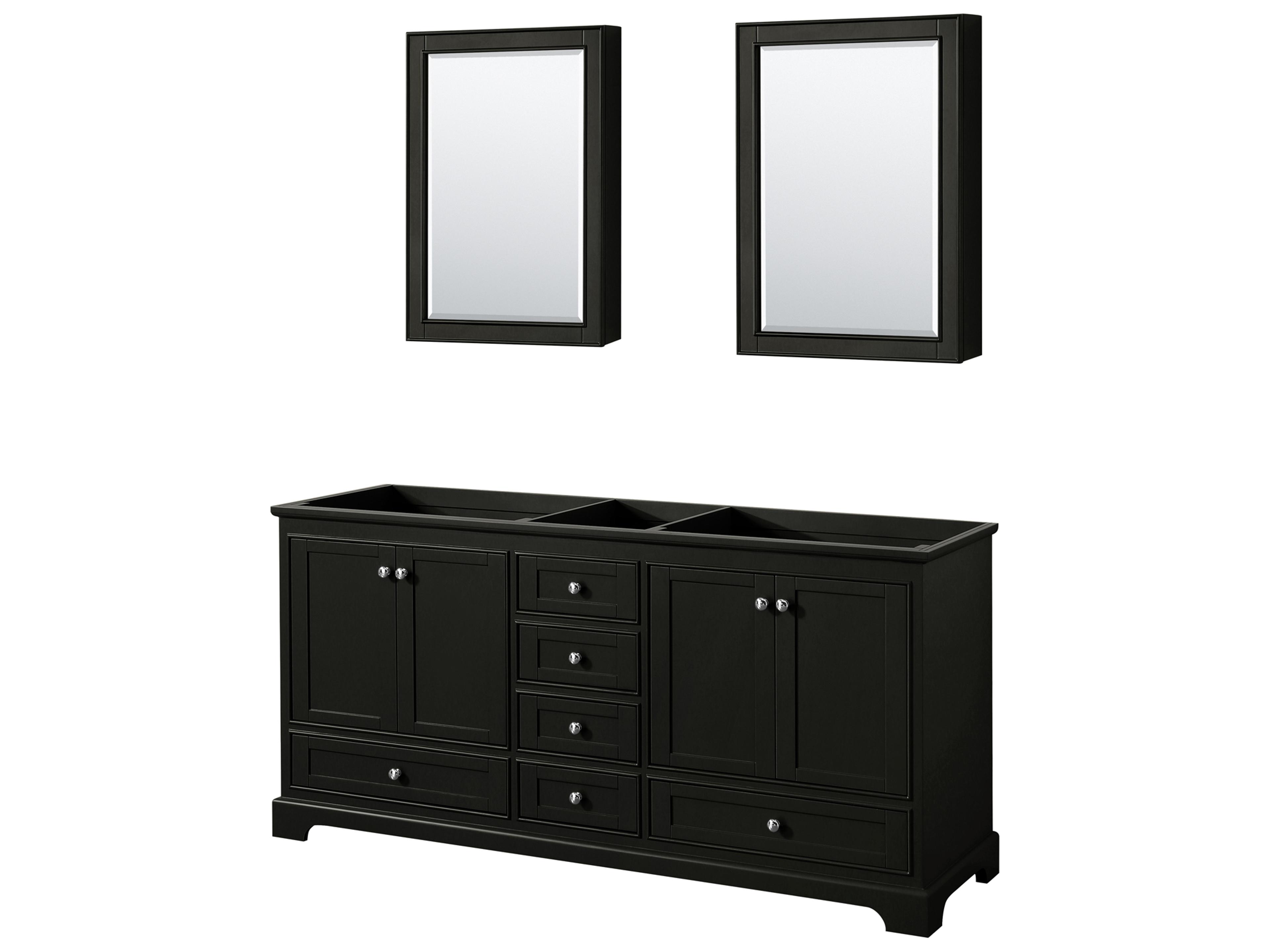 Wyndham Collection Deborah 71" Dark Espresso Vanity