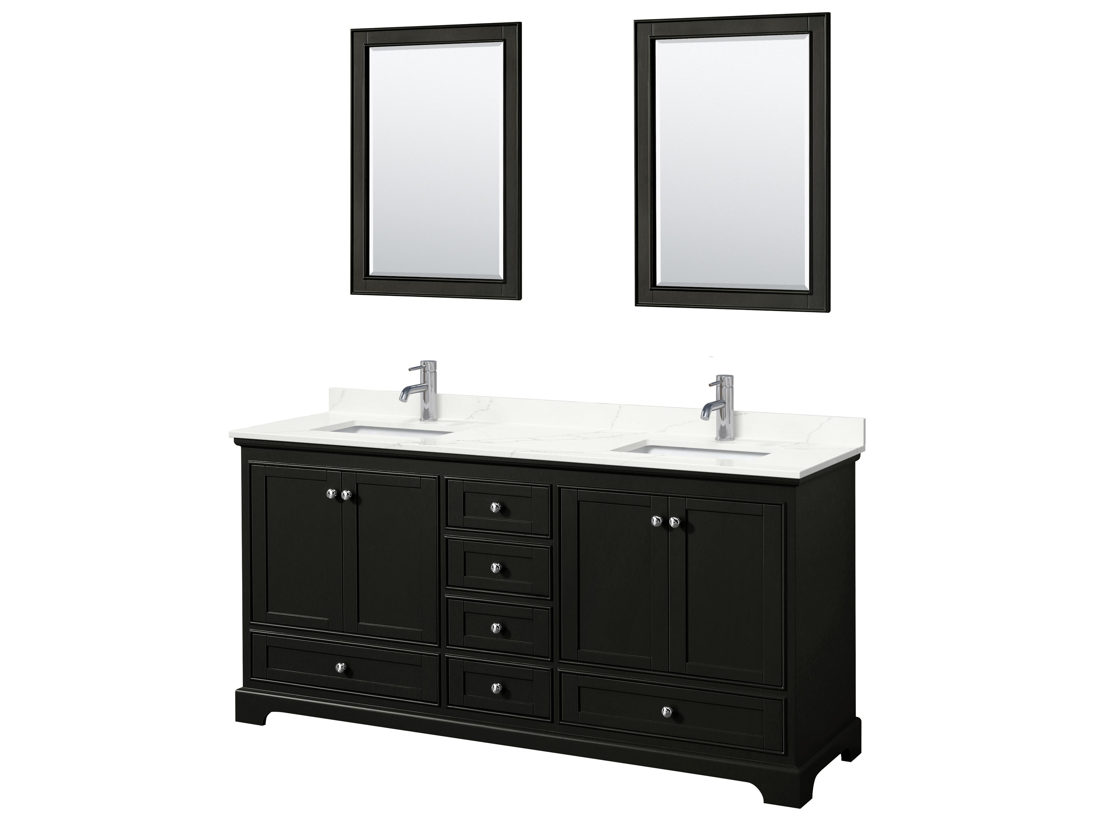 Deborah 72" Dark Espresso Vanity with 24" Mirror