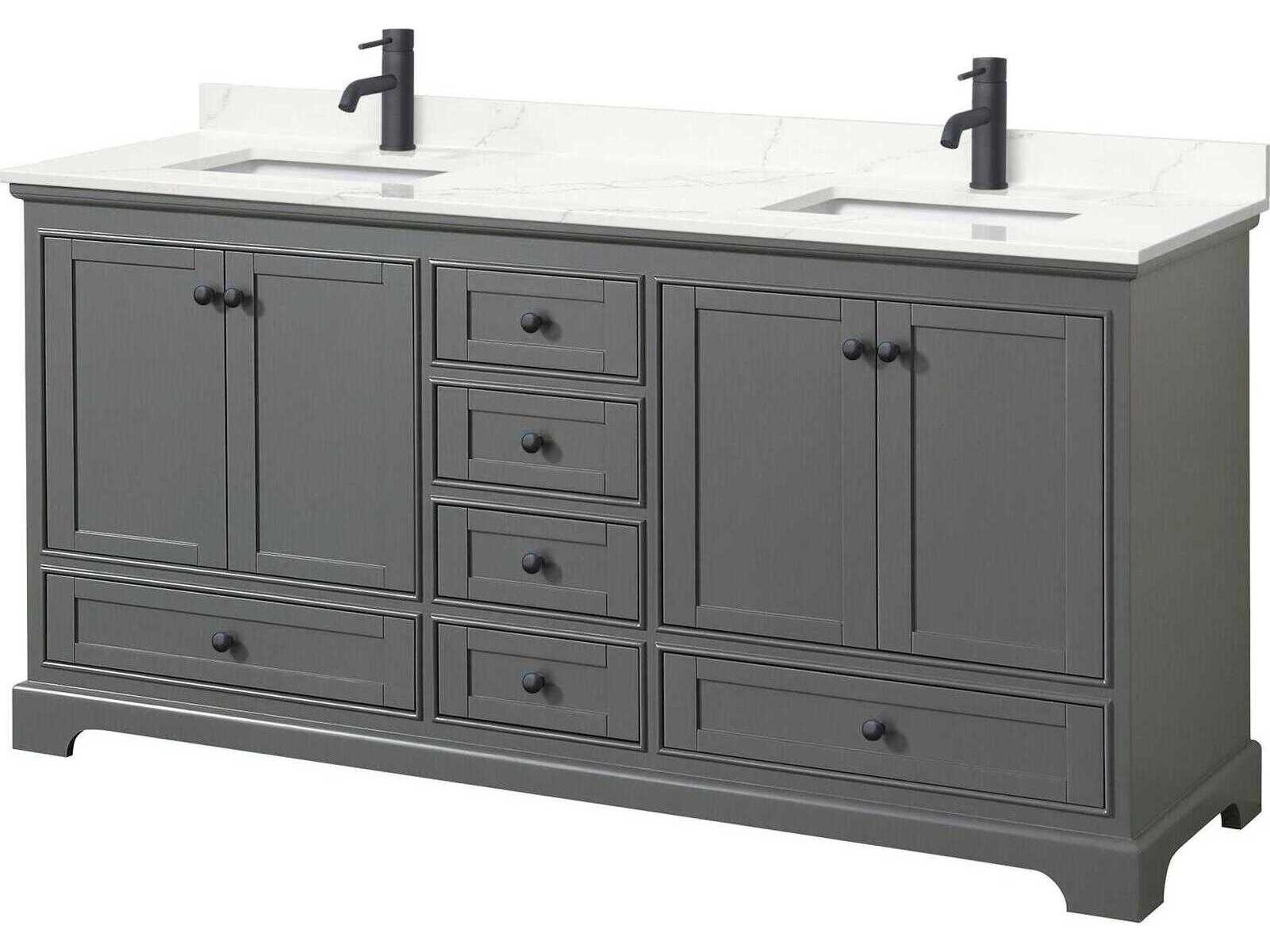 Deborah 72" Dark Gray Vanity
