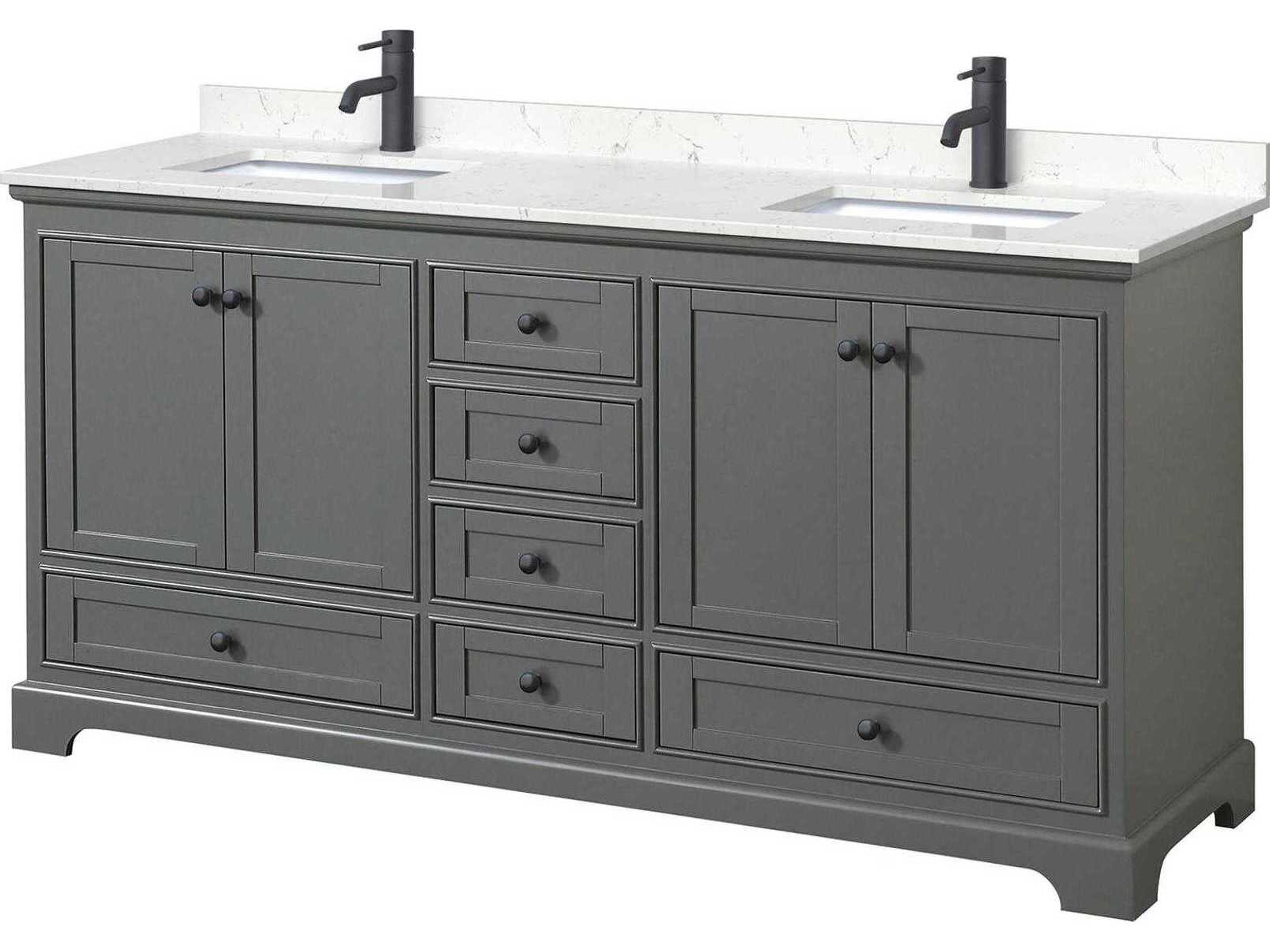Deborah 72" Dark Gray Vanity