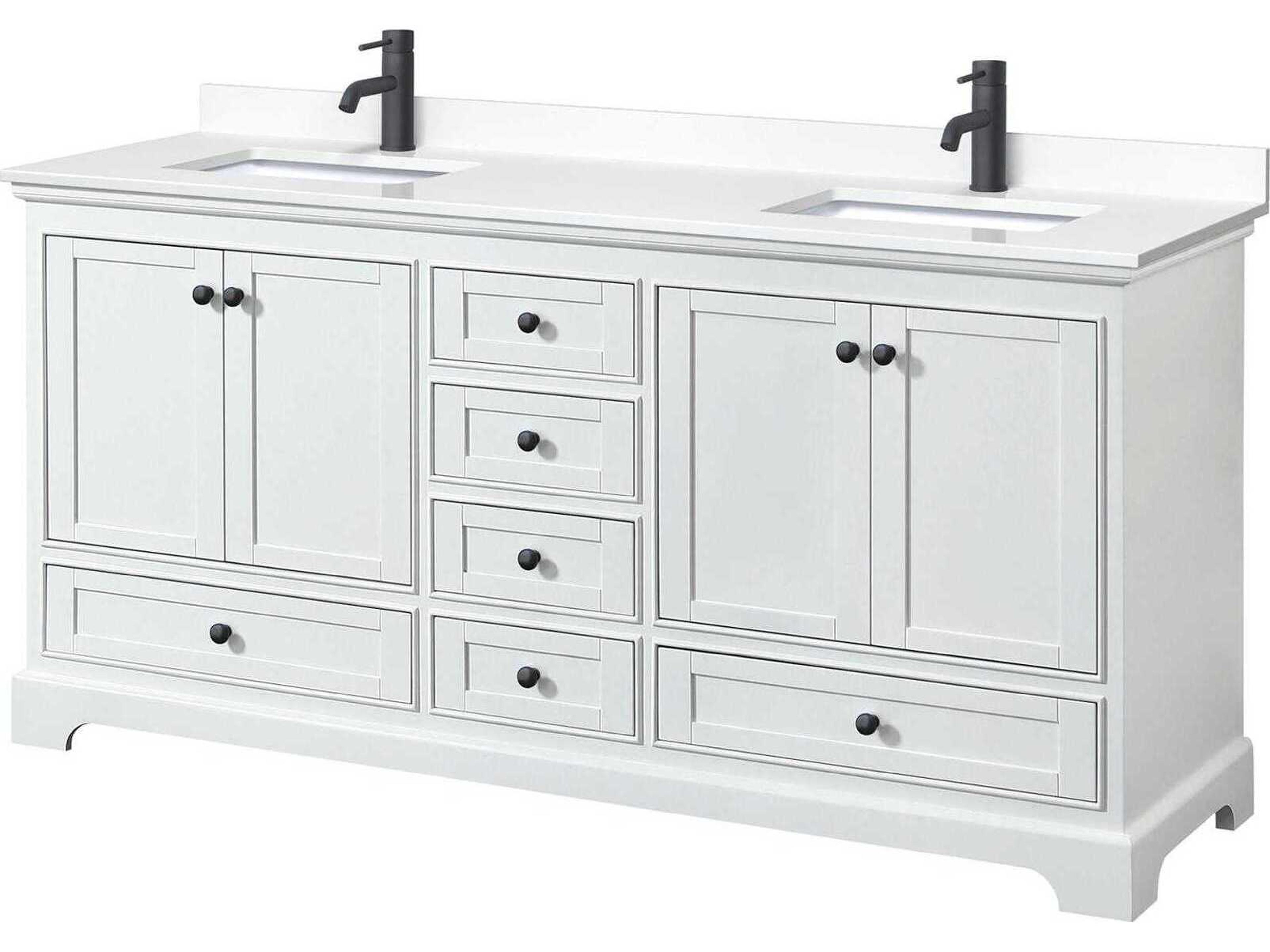Wyndham Collection Deborah 72" White Vanity