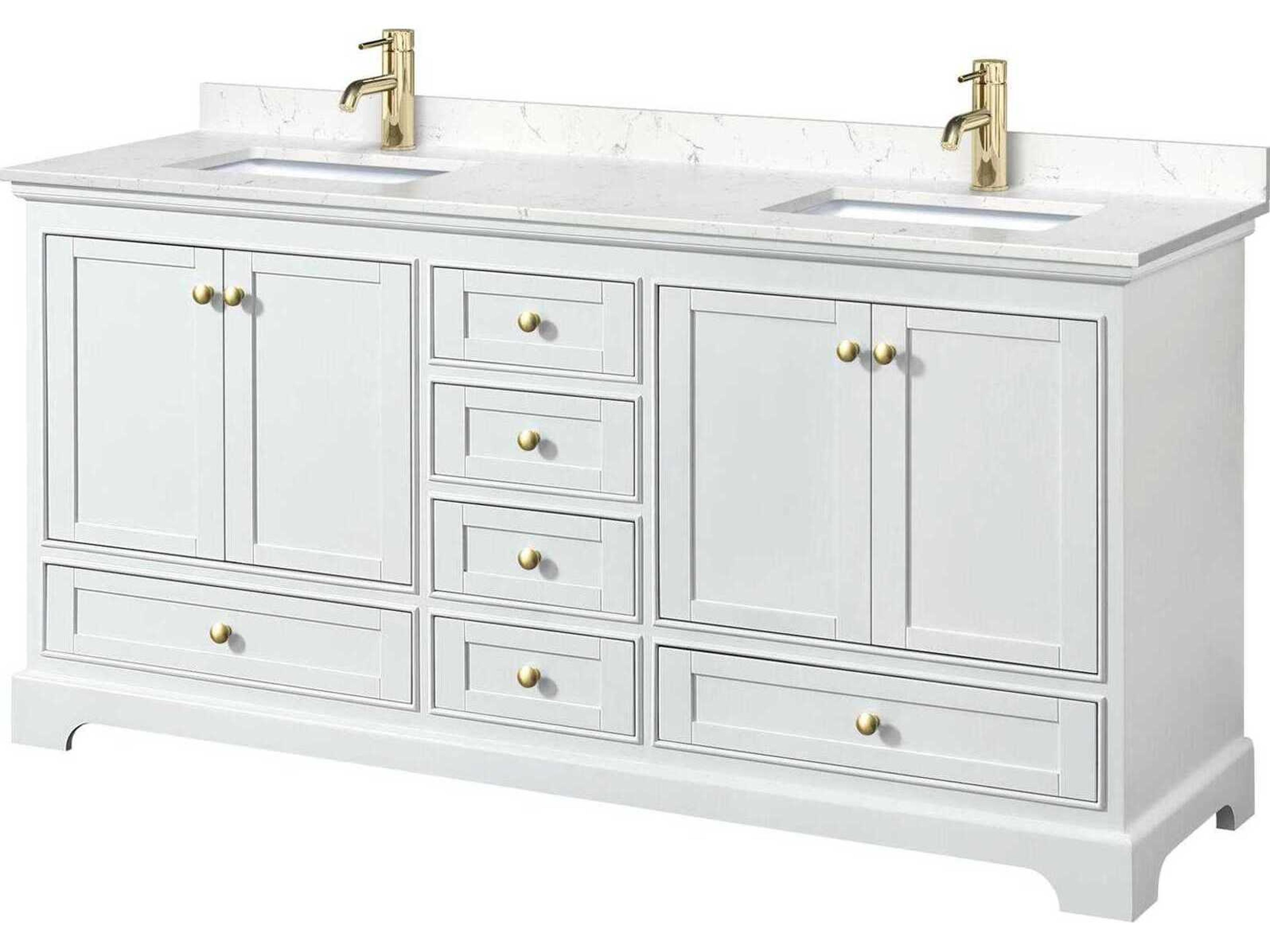 Wyndham Collection Deborah 72" White Vanity