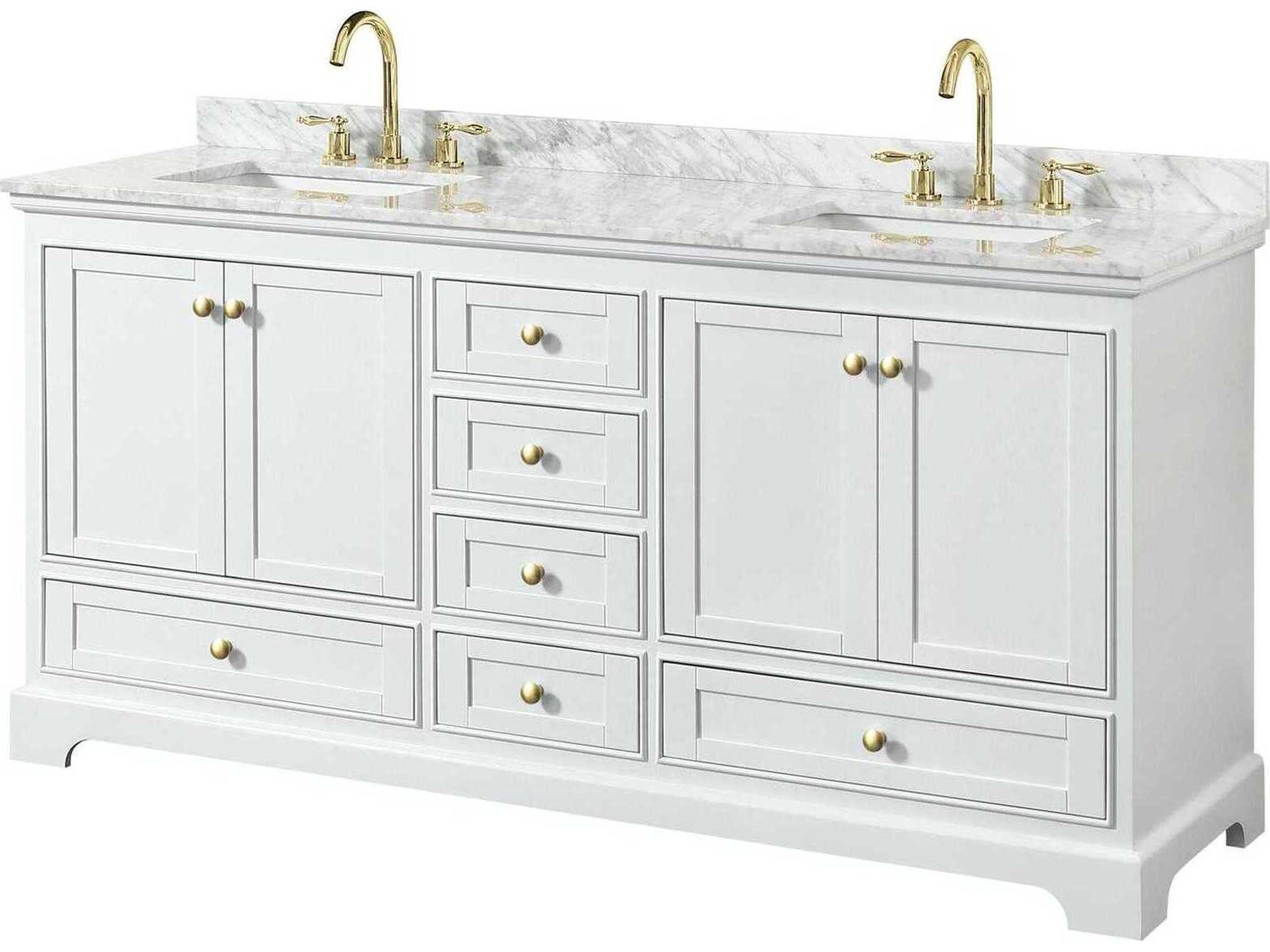 Wyndham Collection Deborah 72" White Vanity