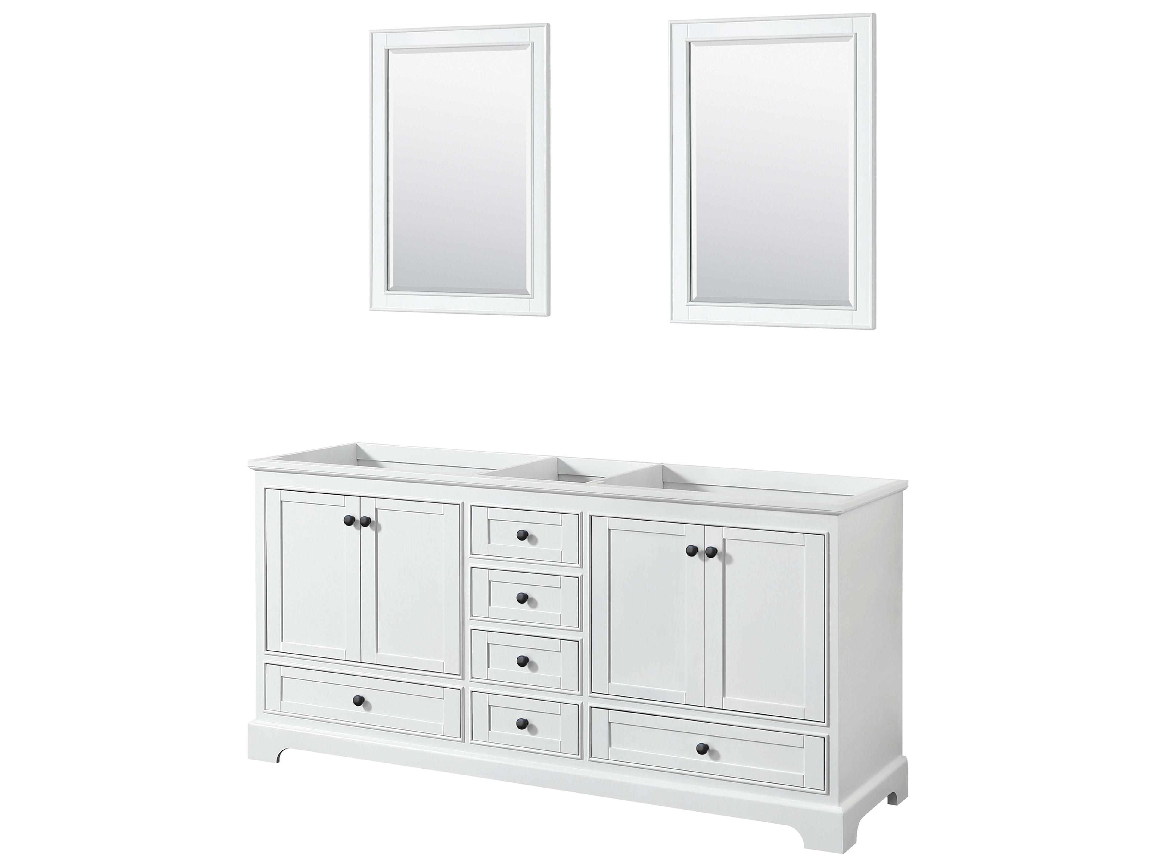 Deborah 71" White Vanity with 24" Mirror