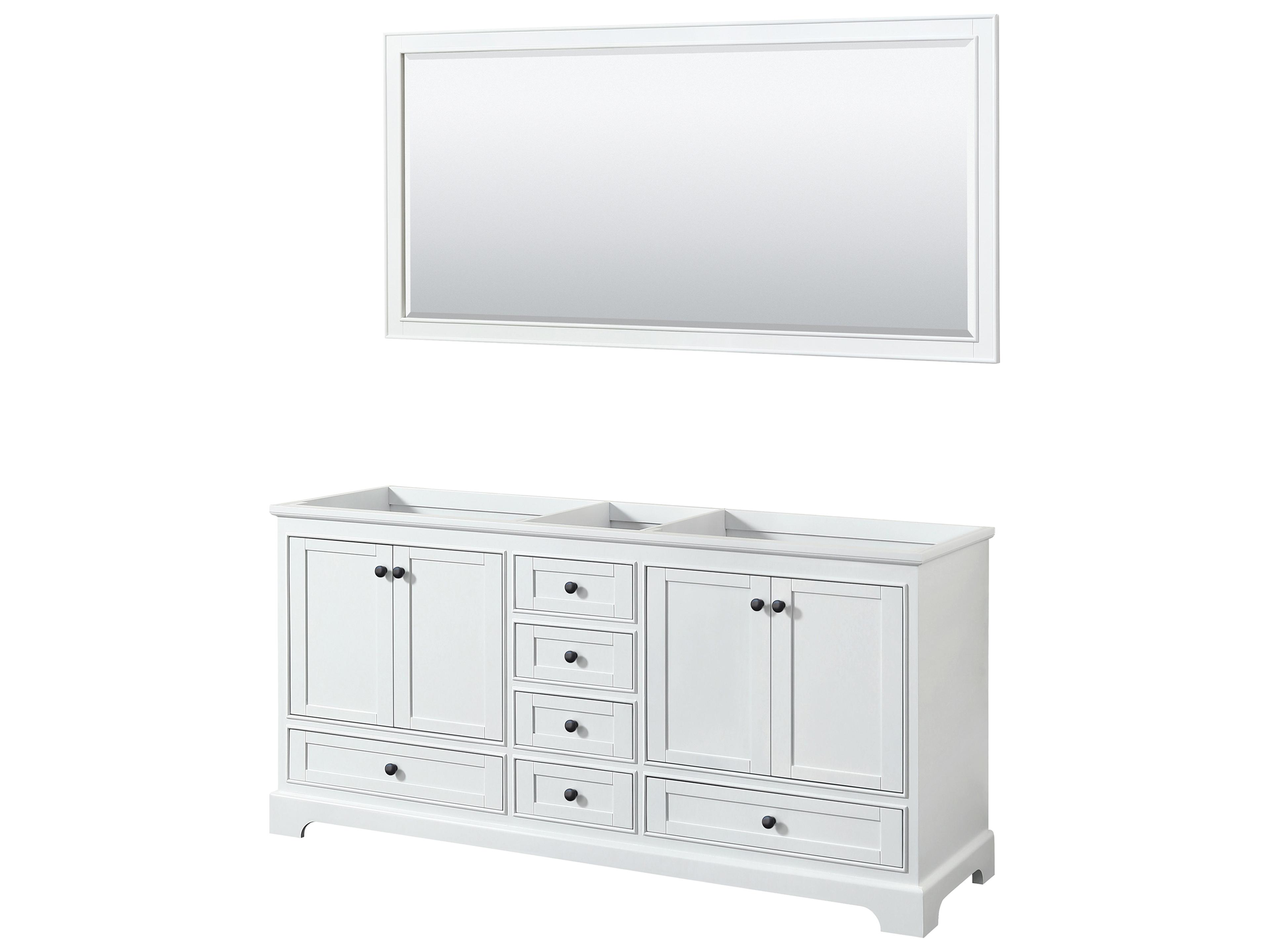 Deborah 71" White Vanity with 70" Mirror