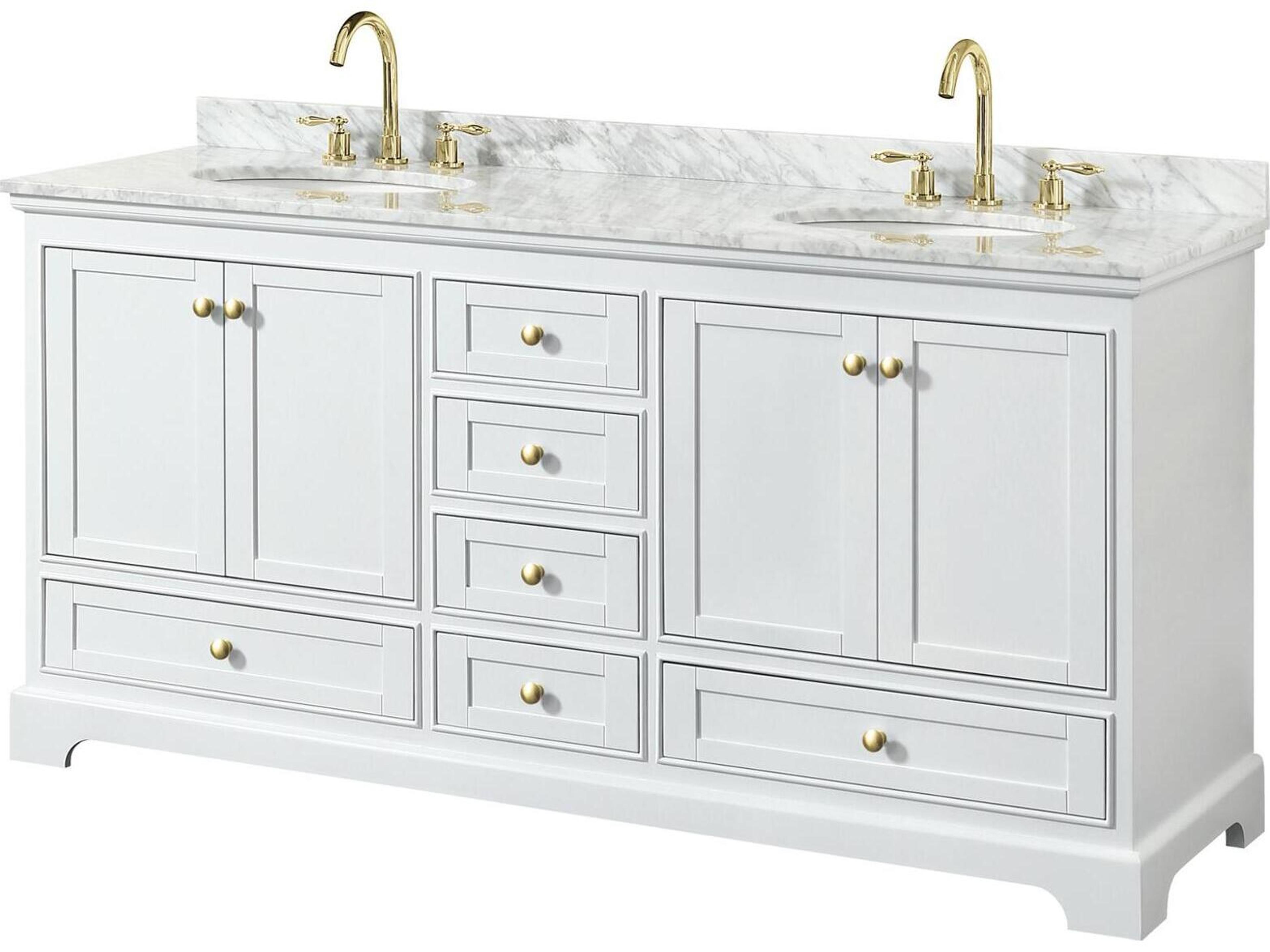Wyndham Collection Deborah 72" White Vanity