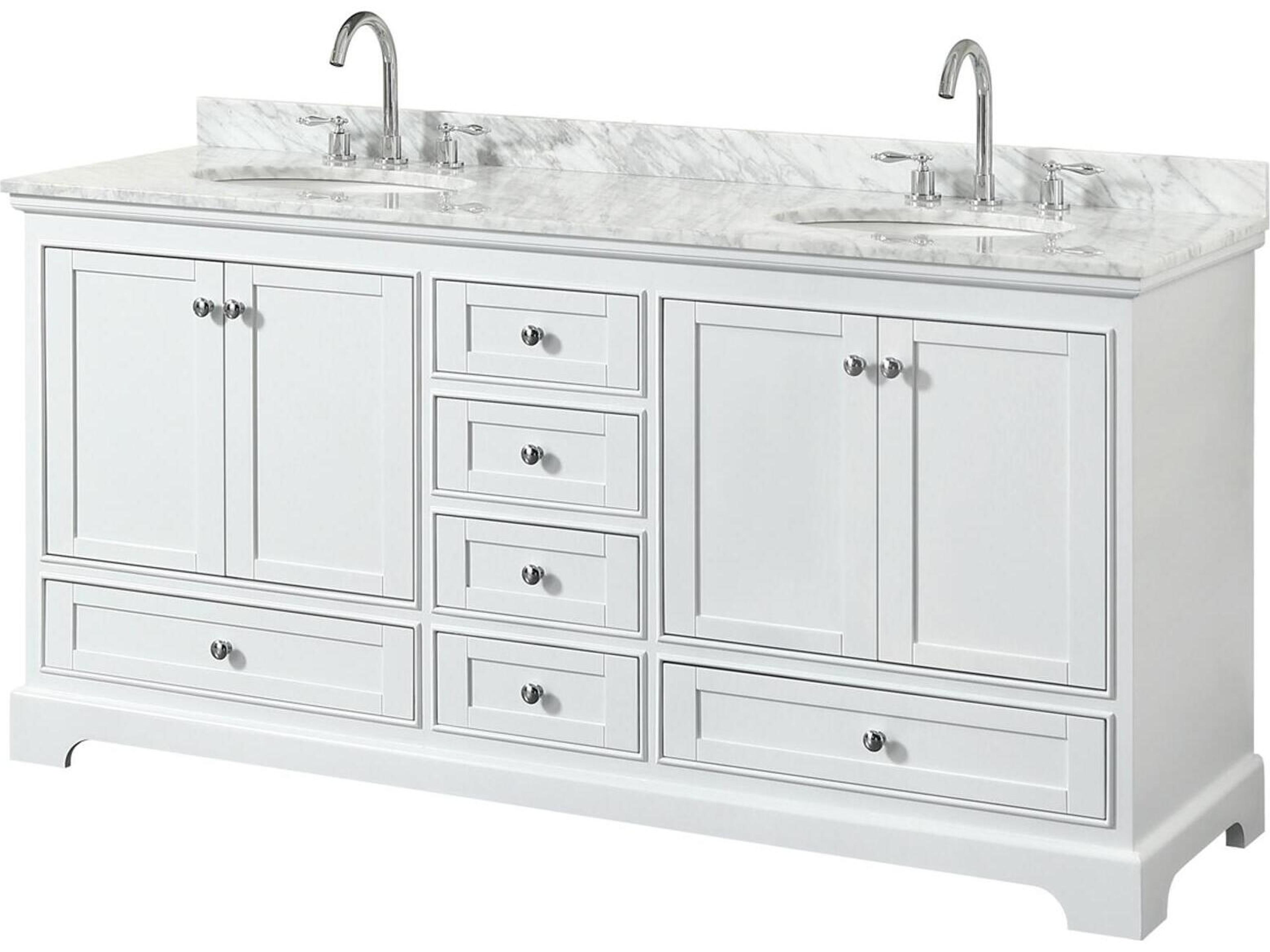 Wyndham Collection Deborah 72" White Vanity