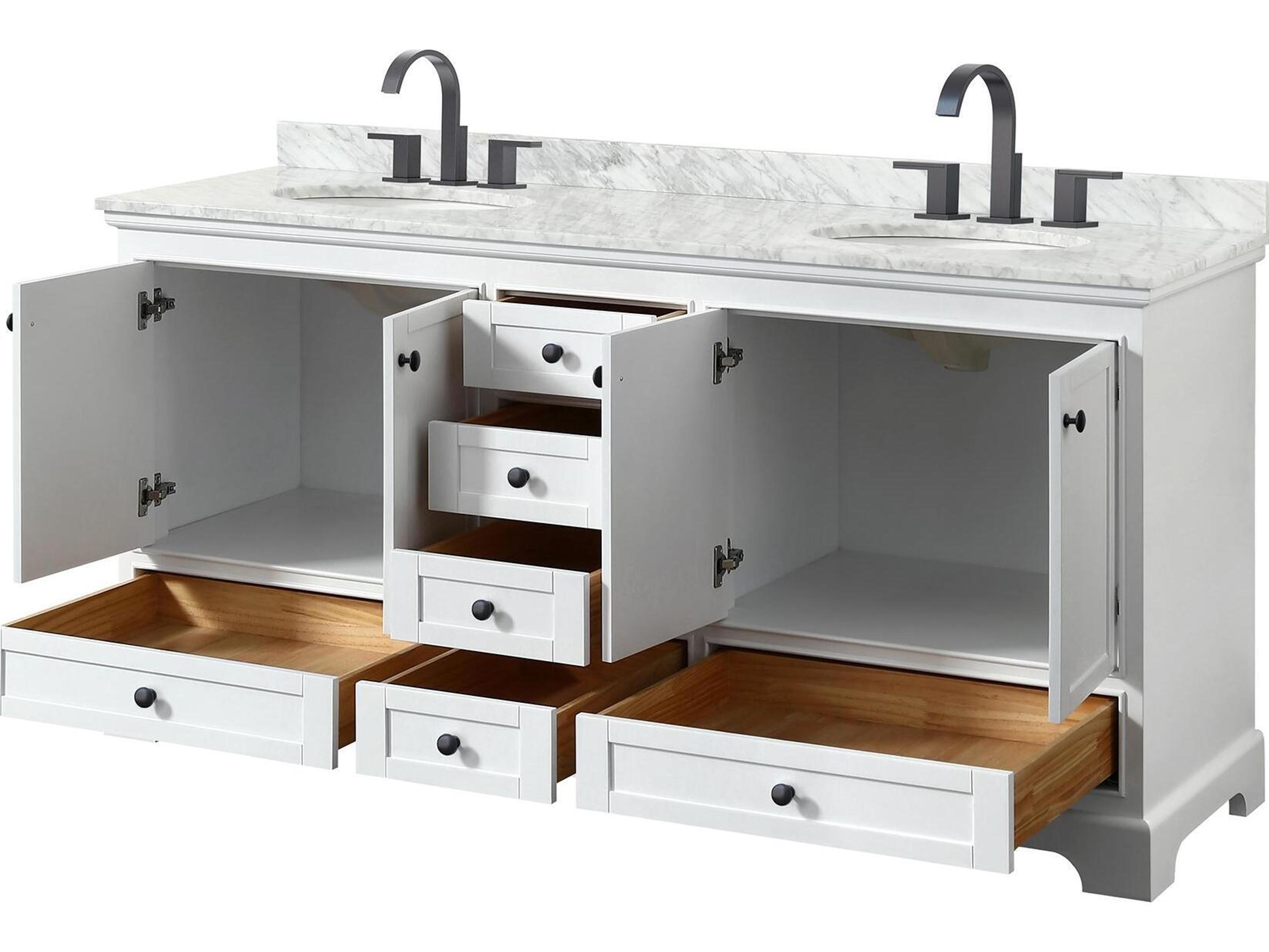 Wyndham Collection Deborah 72" White Vanity