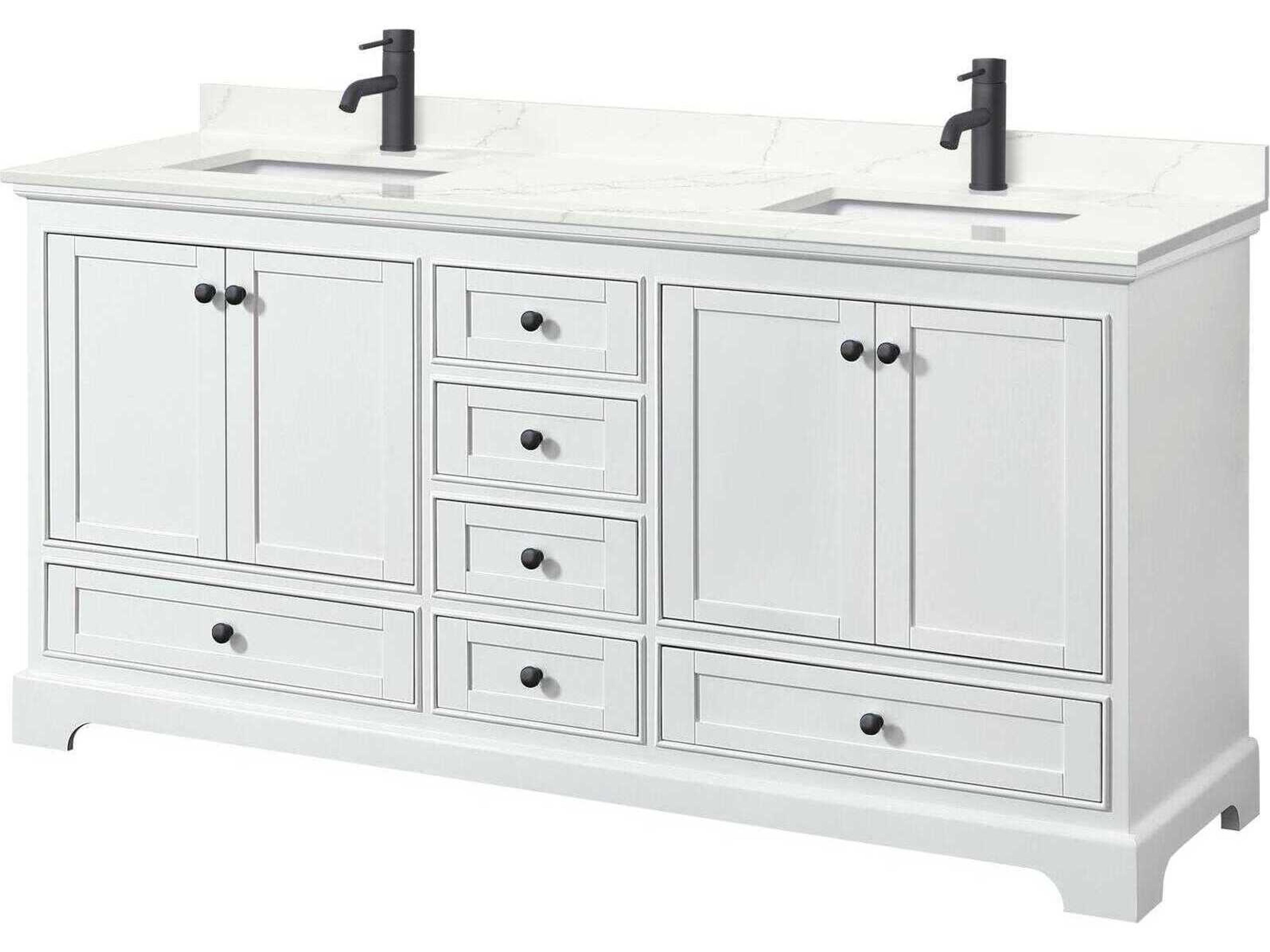 Deborah 72" White Vanity