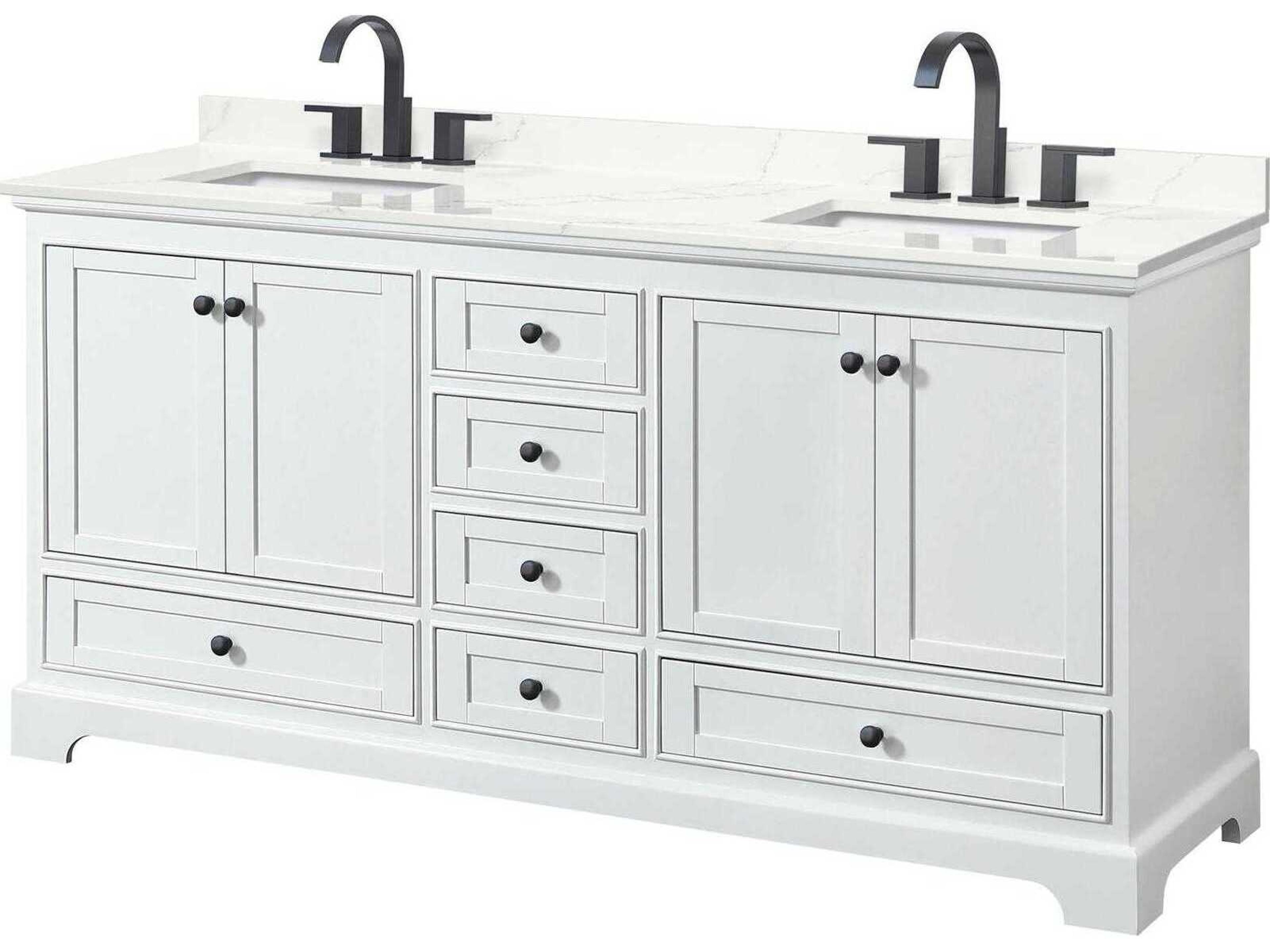 Wyndham Collection Deborah 72" White Vanity