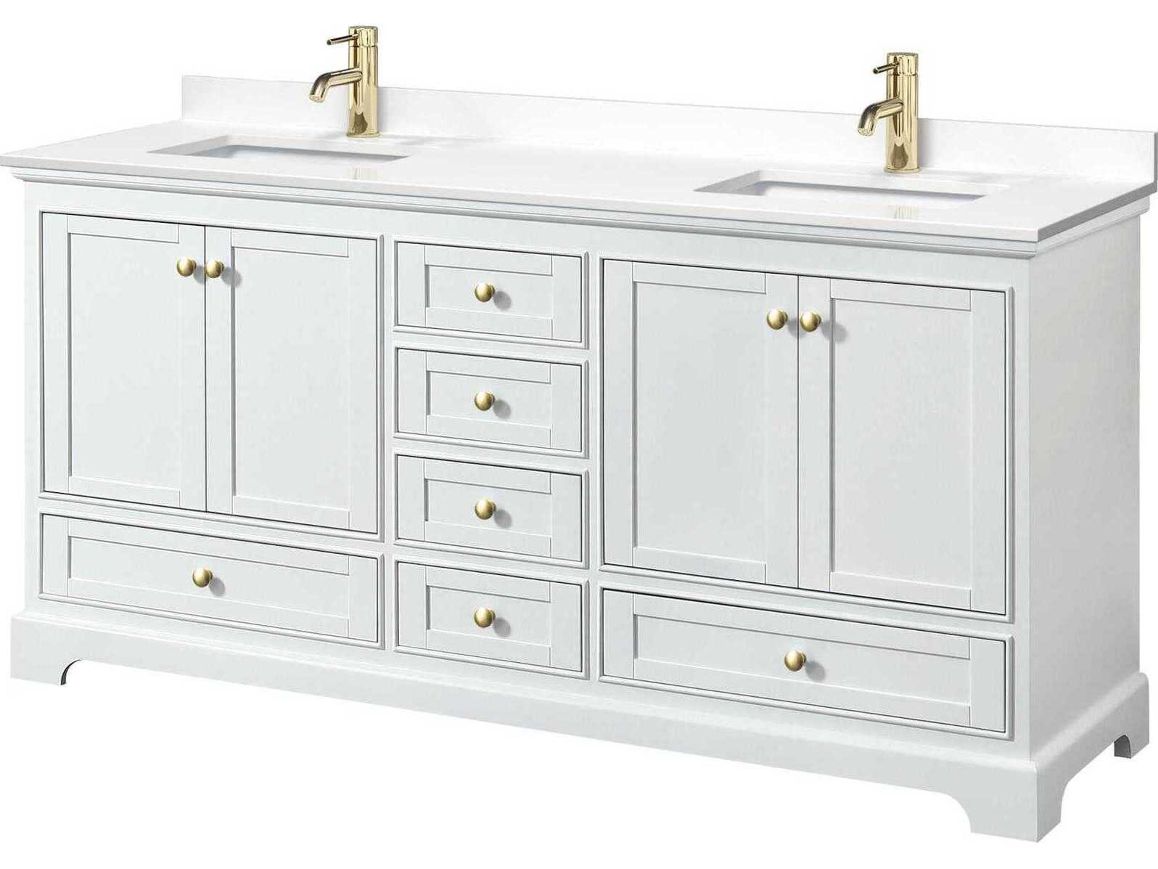 Wyndham Collection Deborah 72" White Vanity