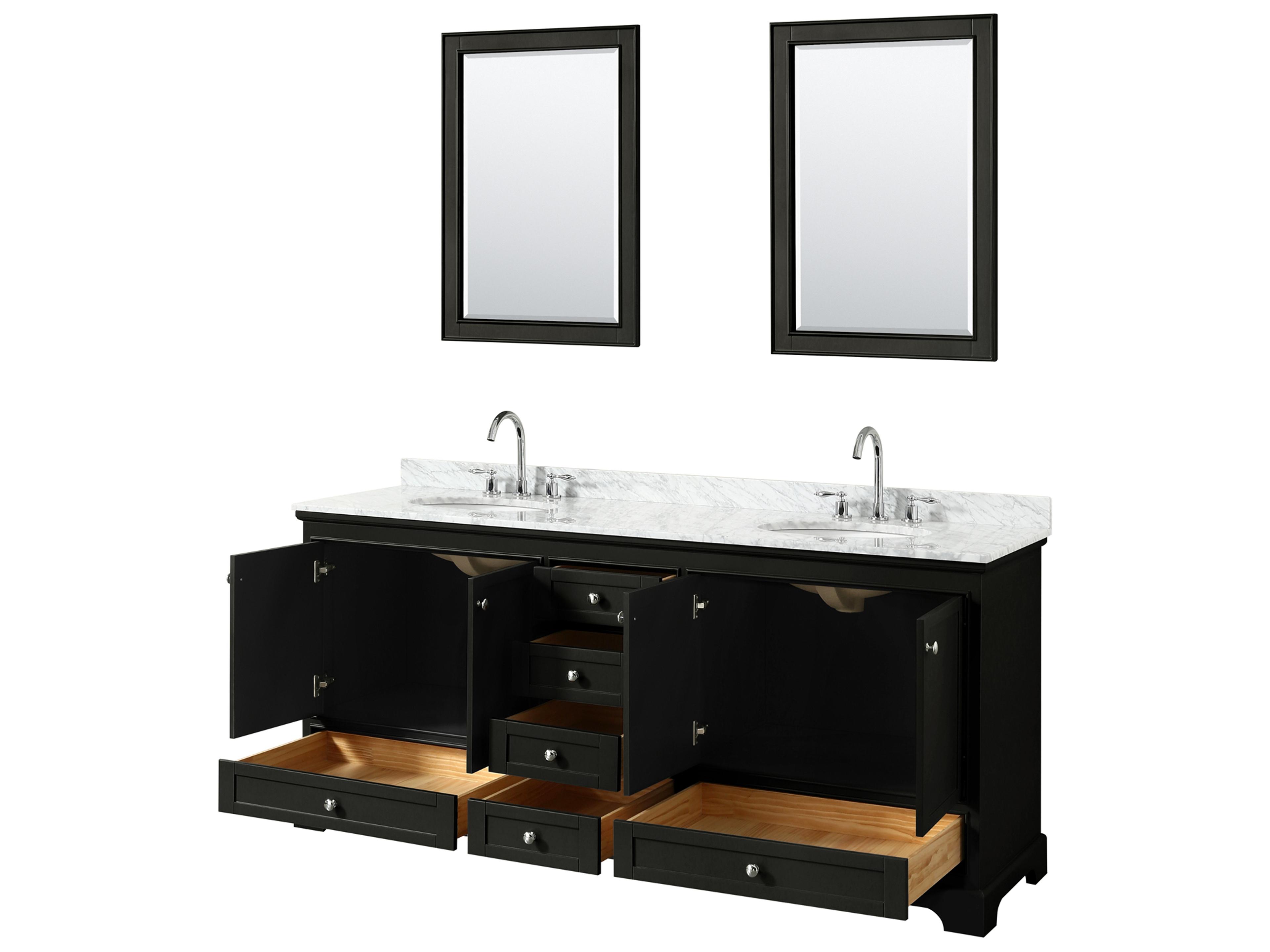 Wyndham Collection Deborah 80" Dark Espresso Vanity