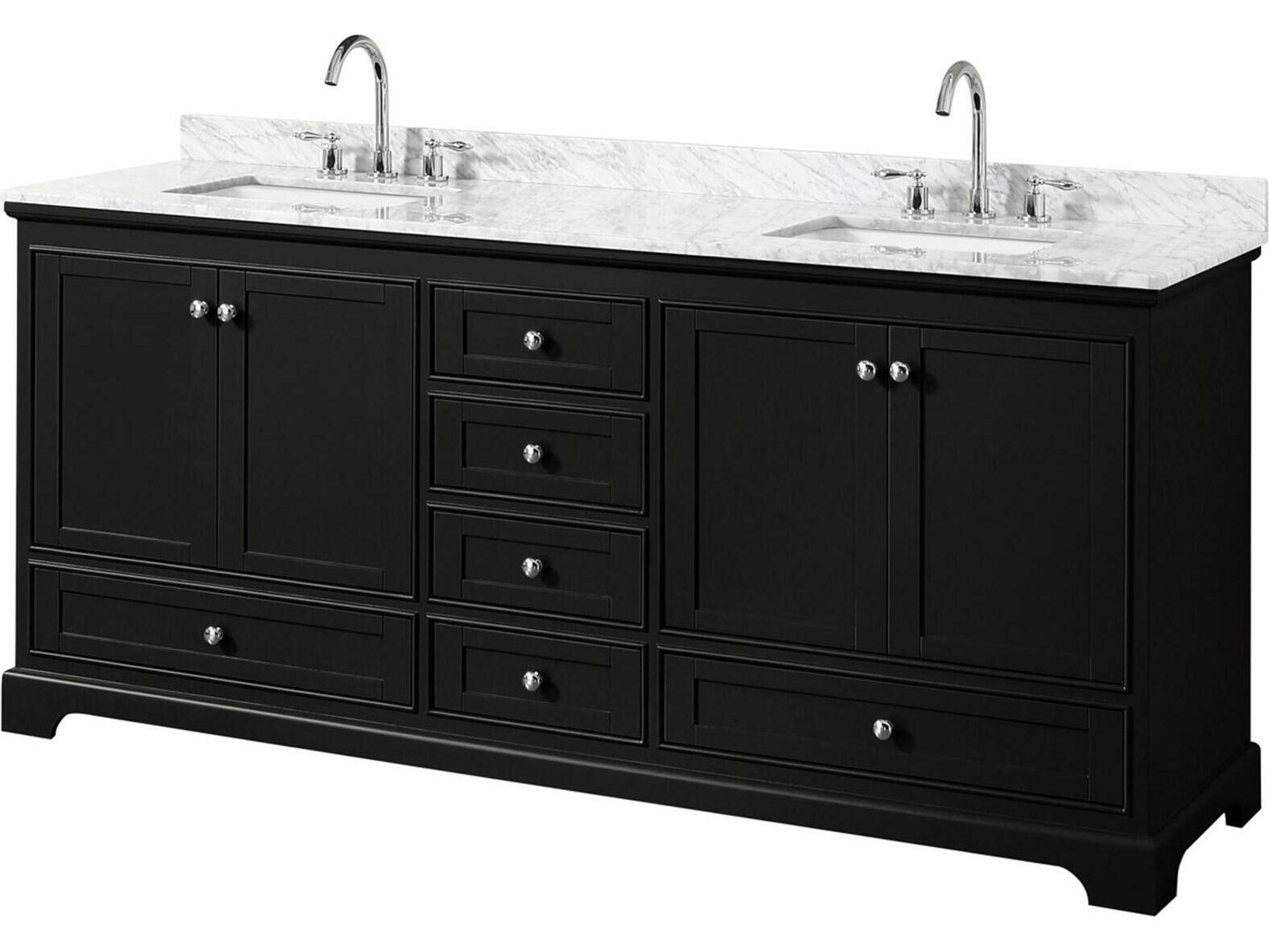 Wyndham Collection Deborah 80" Dark Espresso Vanity
