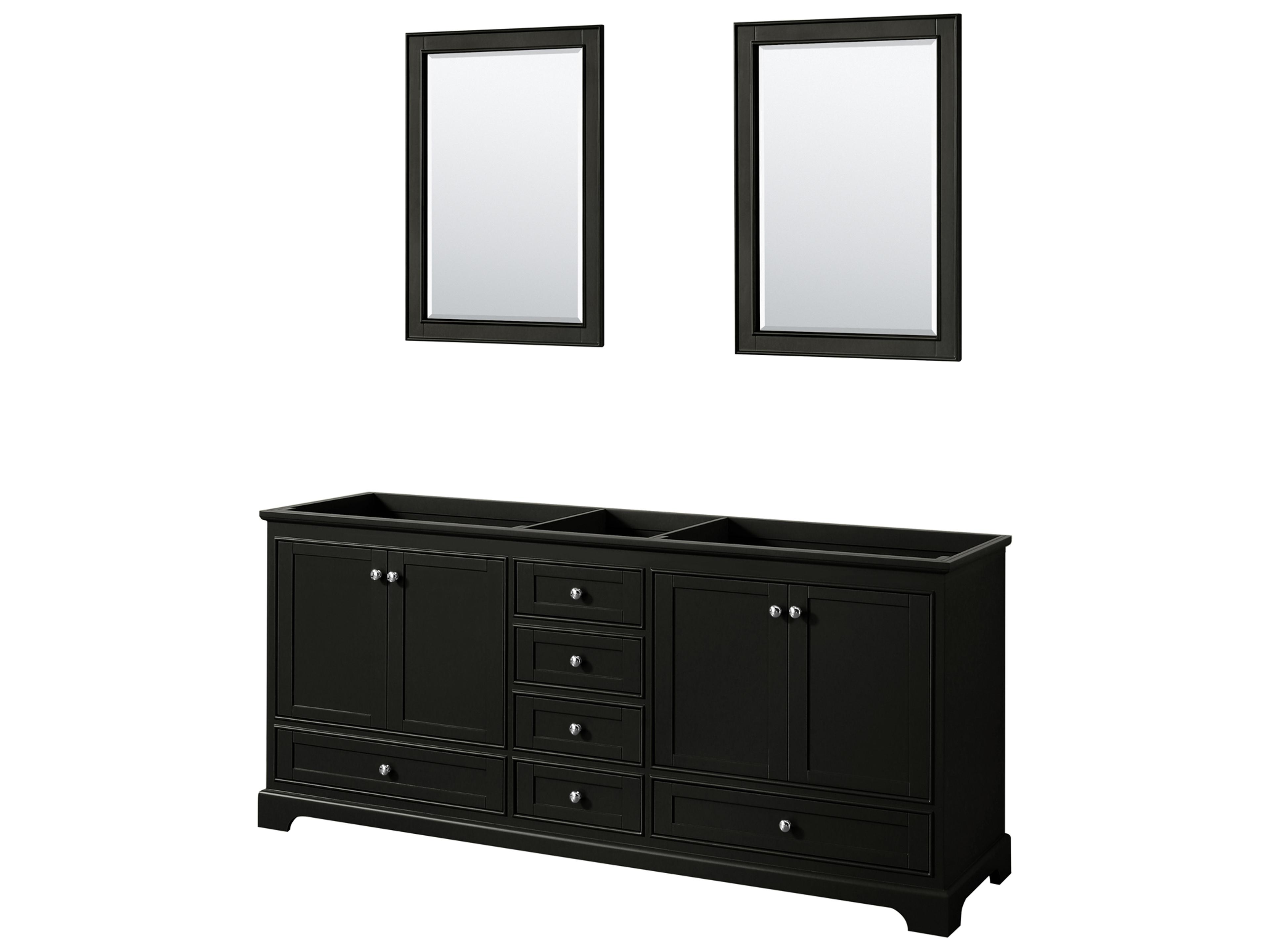 Wyndham Collection Deborah 79" Dark Espresso Vanity