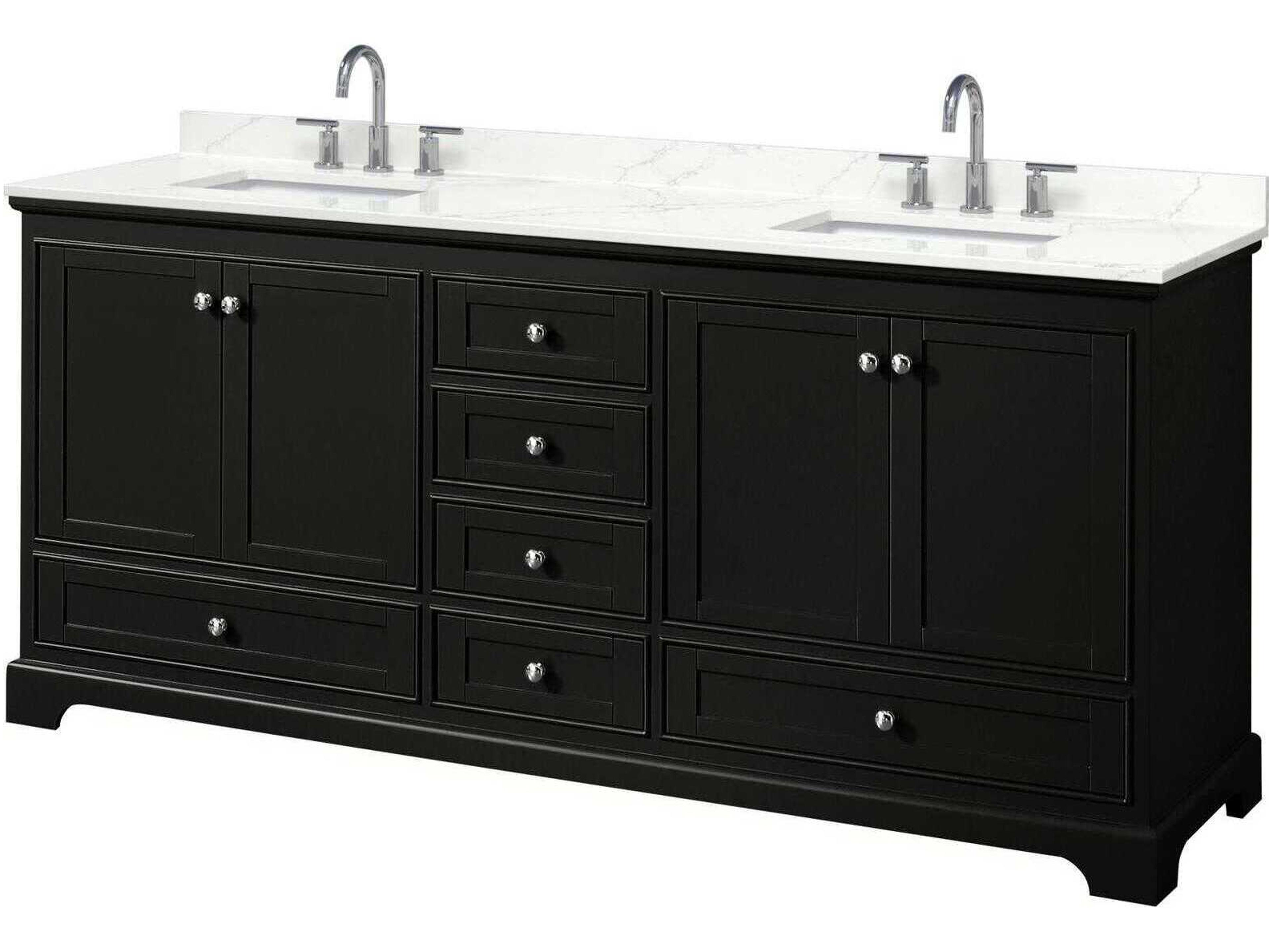 Wyndham Collection Deborah 80" Dark Espresso Vanity