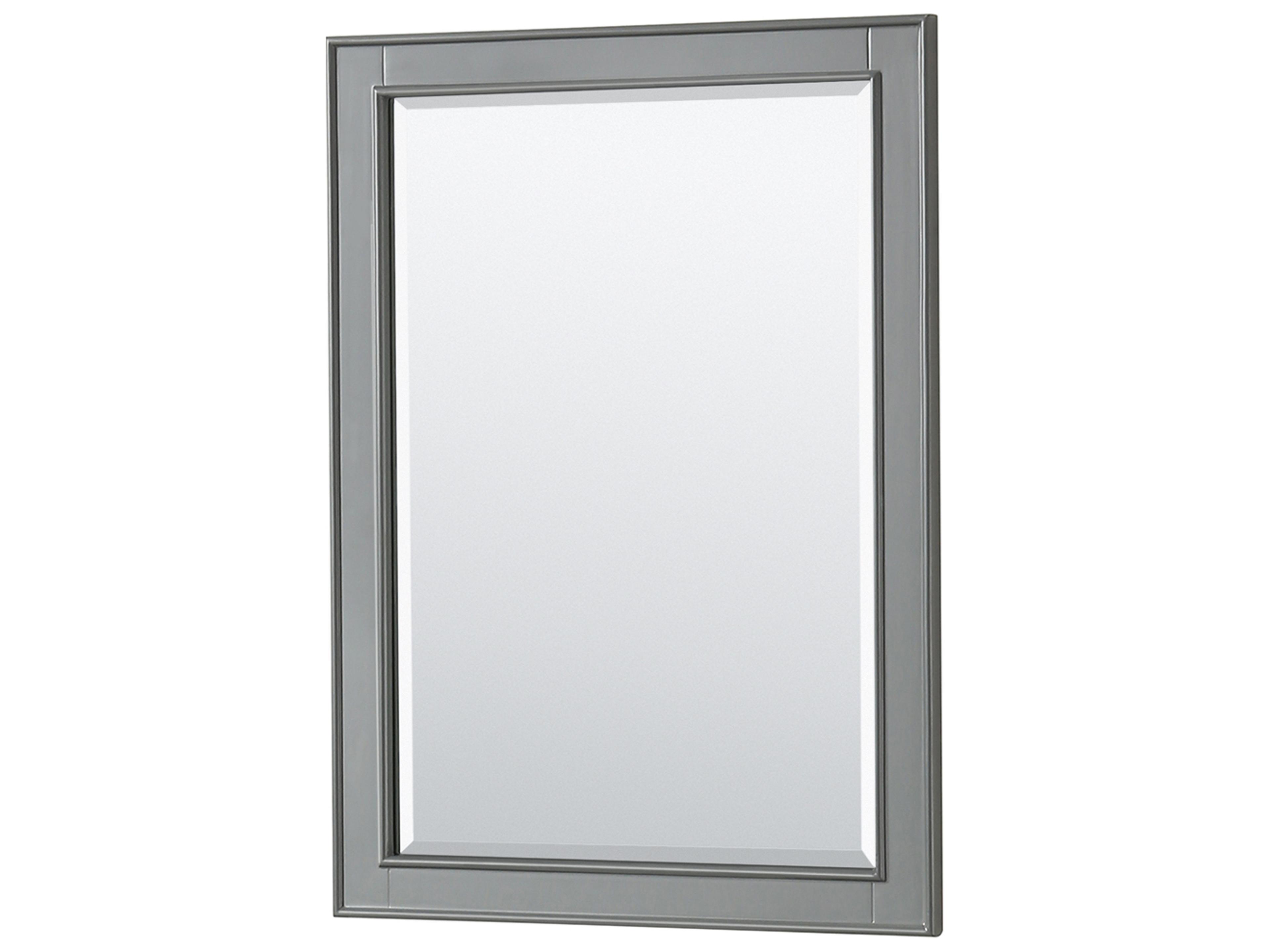 Wyndham Collection Deborah 80" Dark Gray Vanity with 24" Mirror